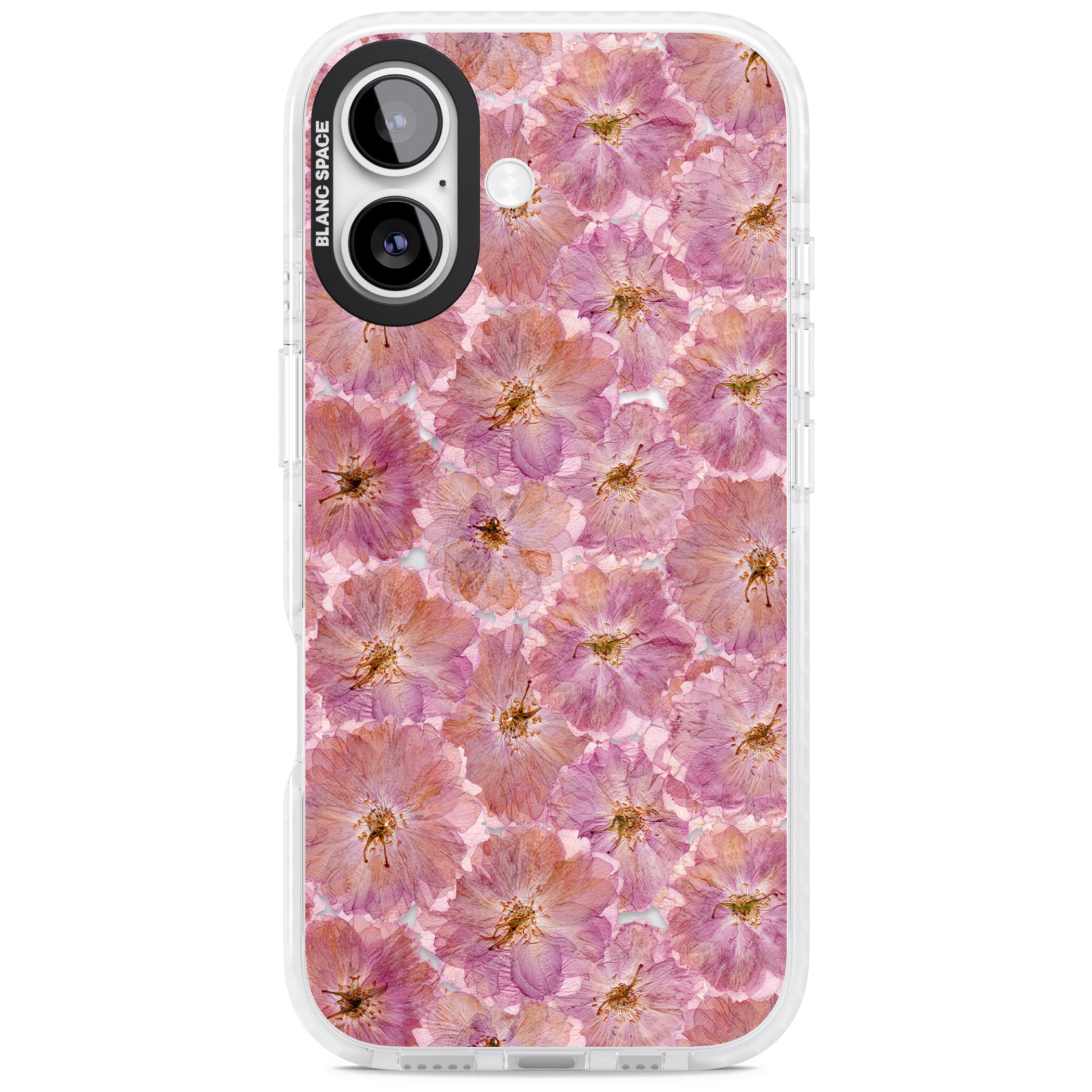 Large Pink Florals iPhone 17 Impact Pro Clear Phone Case