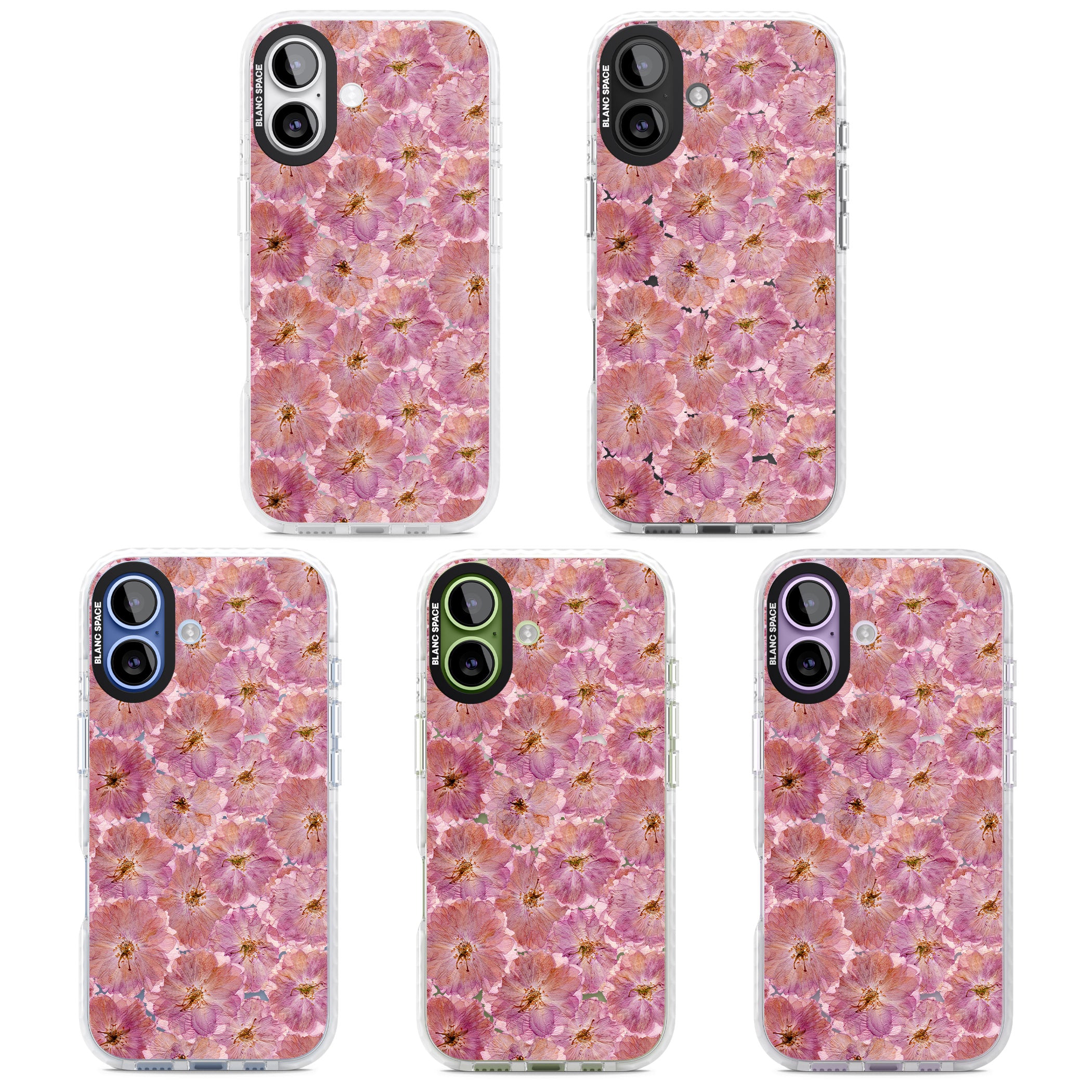 Large Pink Florals iPhone 17 Impact Pro Clear Phone Case APT Impact Protection