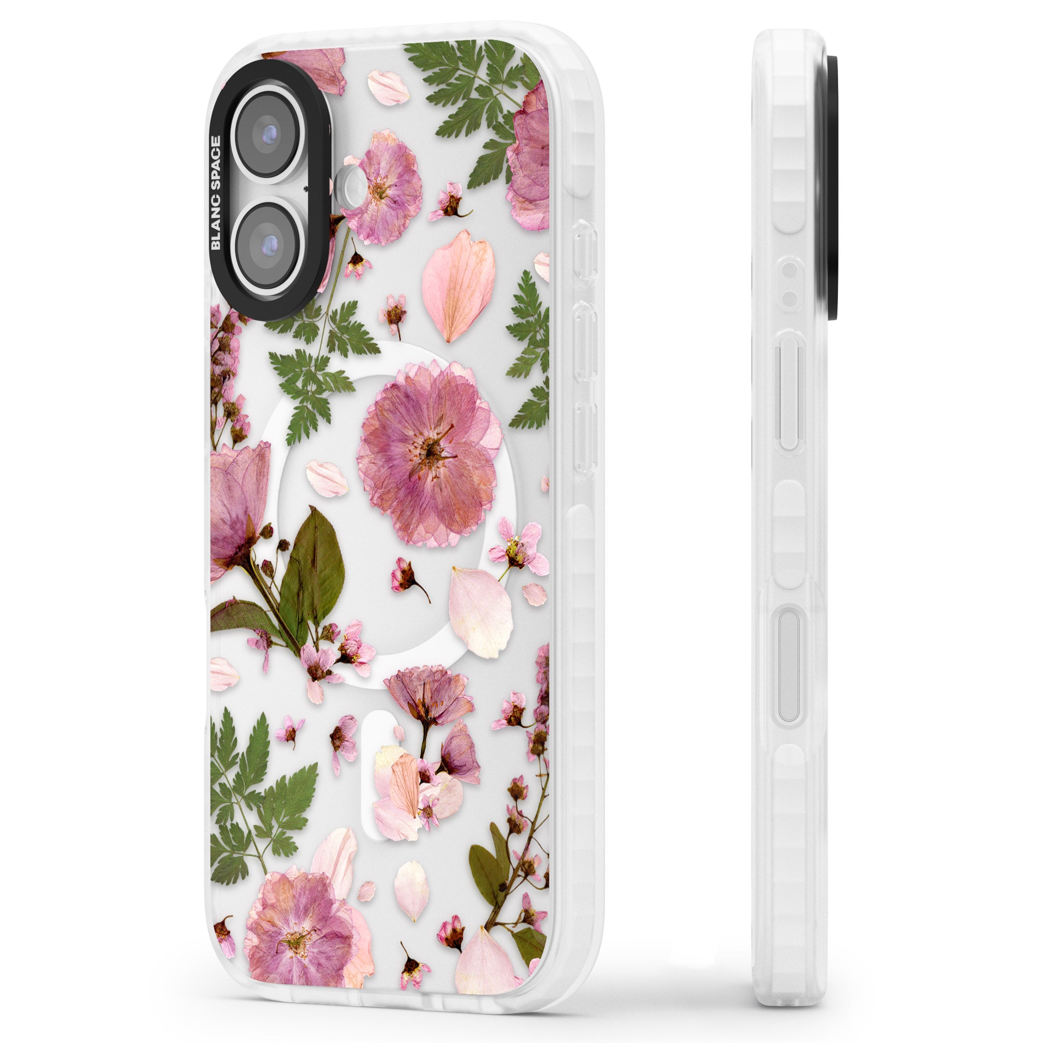 Blossom Bouquet iPhone 17 Impact Pro Clear Phone Case Side Profile