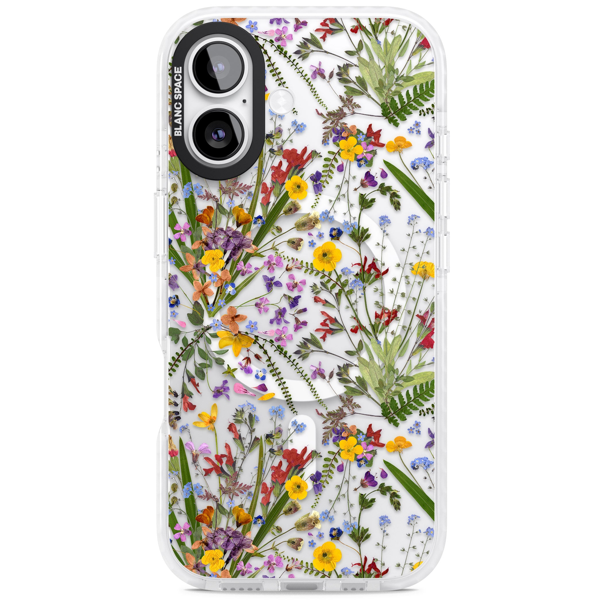 Wildflower & Leaves iPhone 17 Impact Pro Clear Phone Case