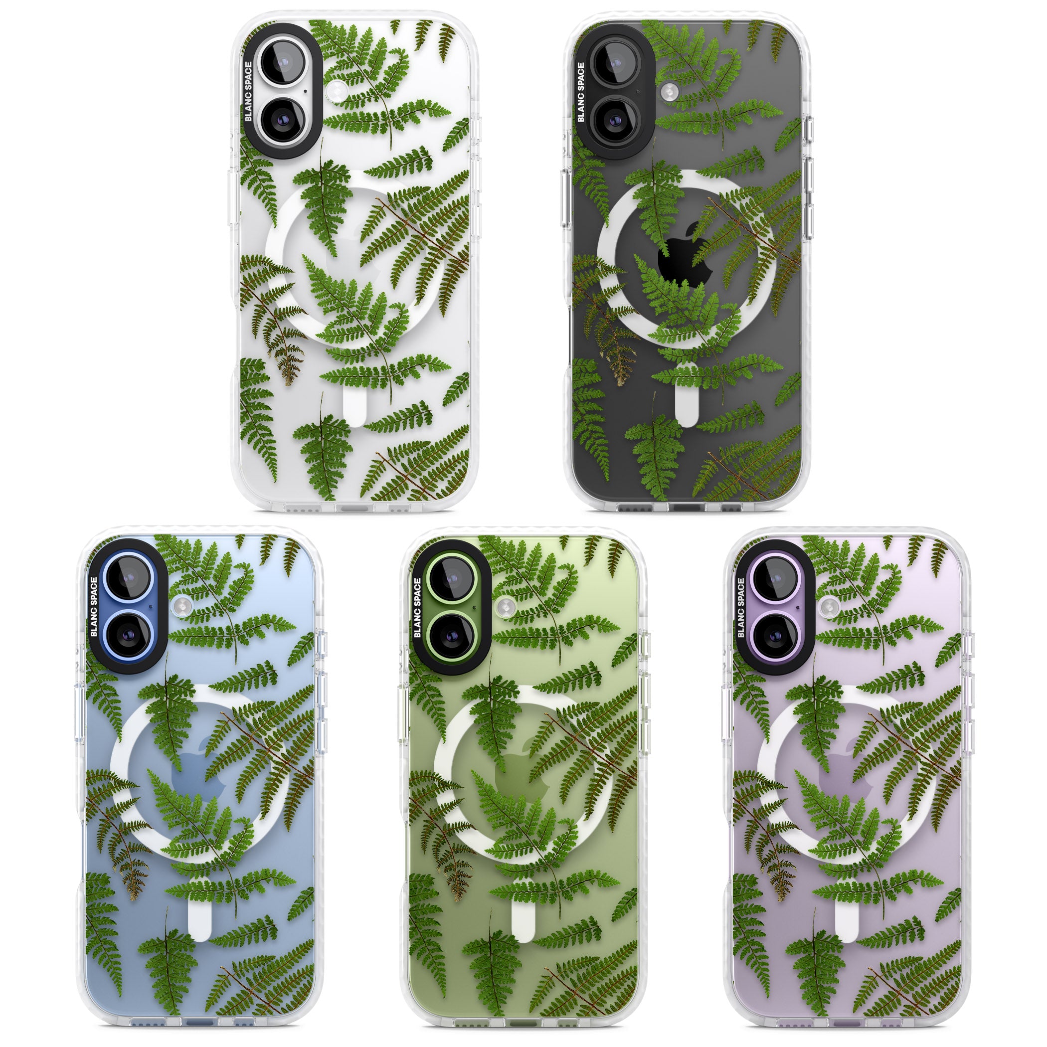 Leafy Ferns iPhone 17 Impact Pro Clear Phone Case APT Impact Protection