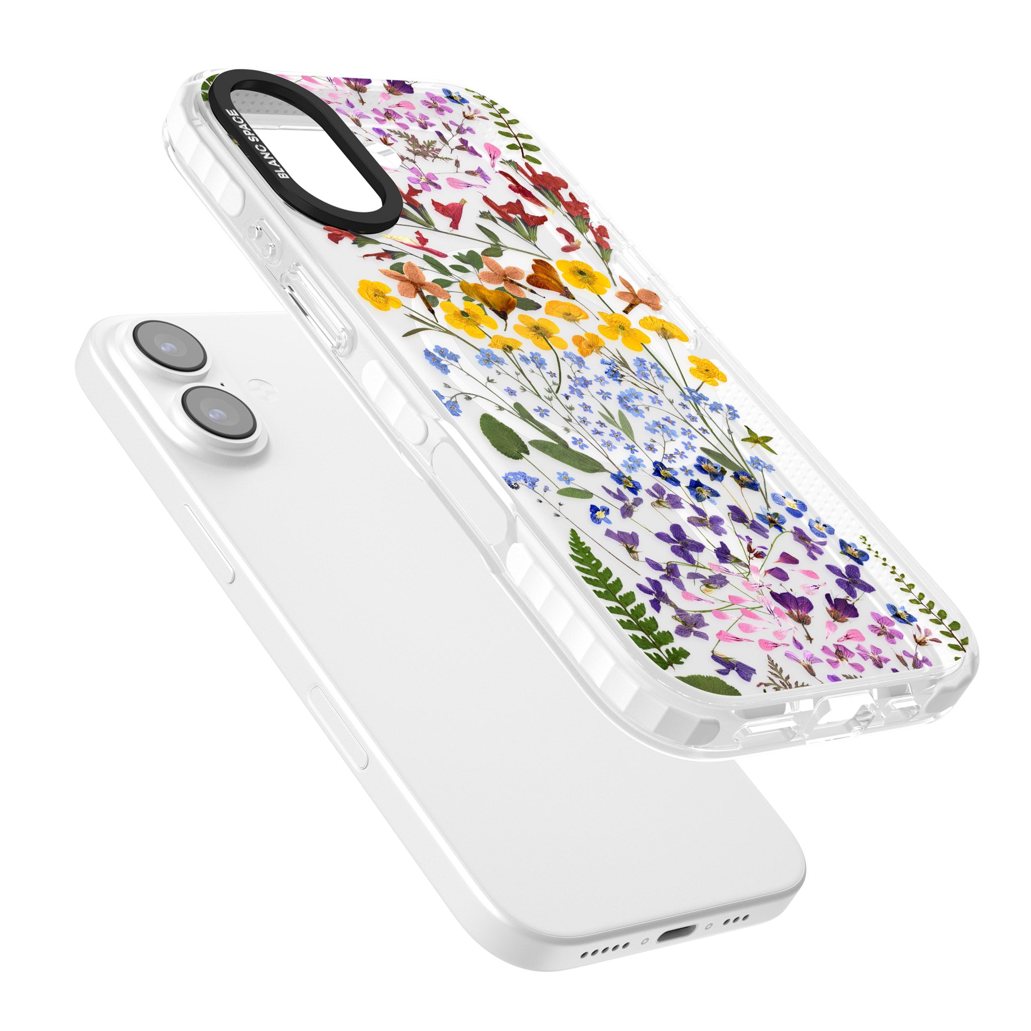 Pressed Wildflower Stripe iPhone 17 Impact Pro Clear Phone Case Colours