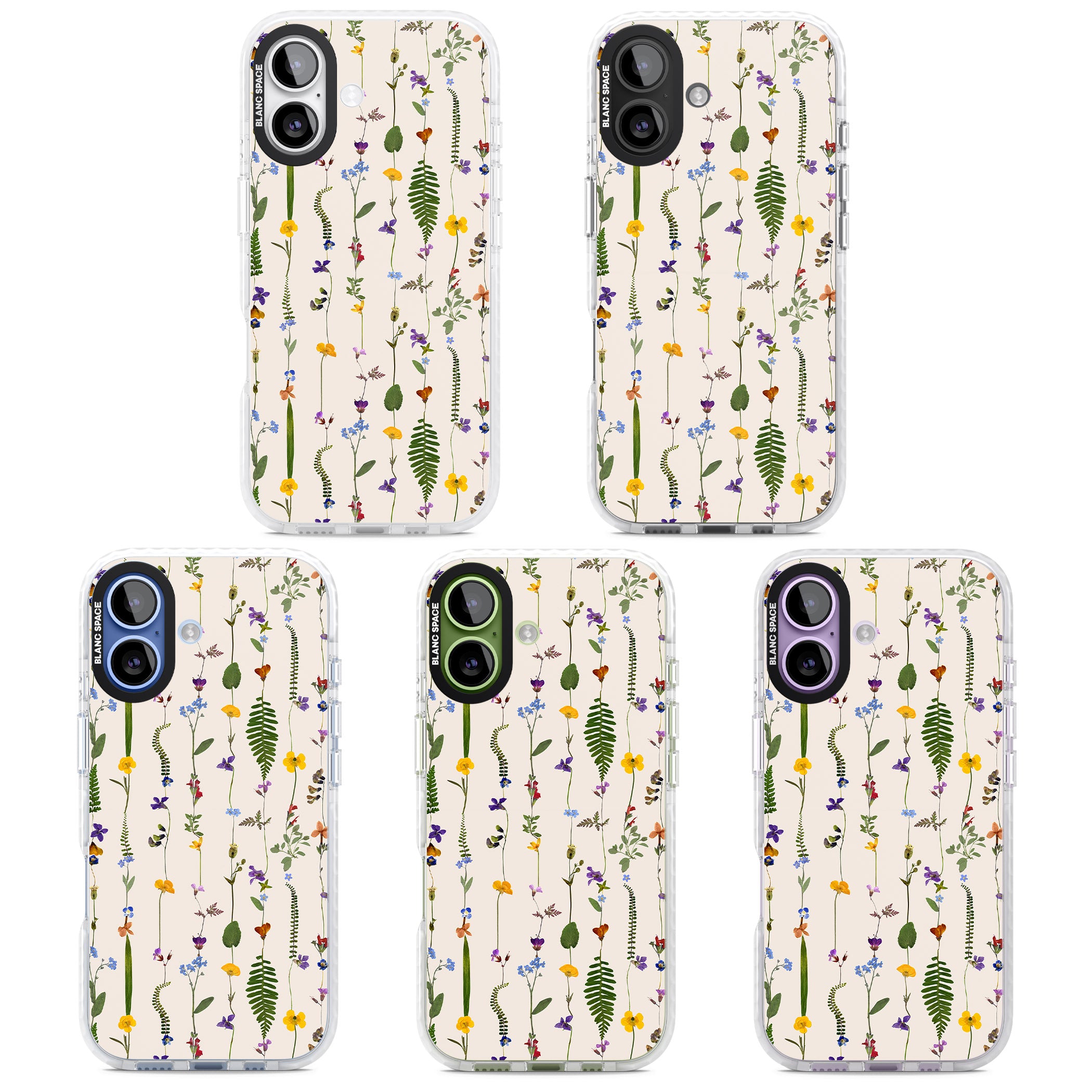Wildflower Vertical iPhone 17 Impact Pro Clear Phone Case APT Impact Protection