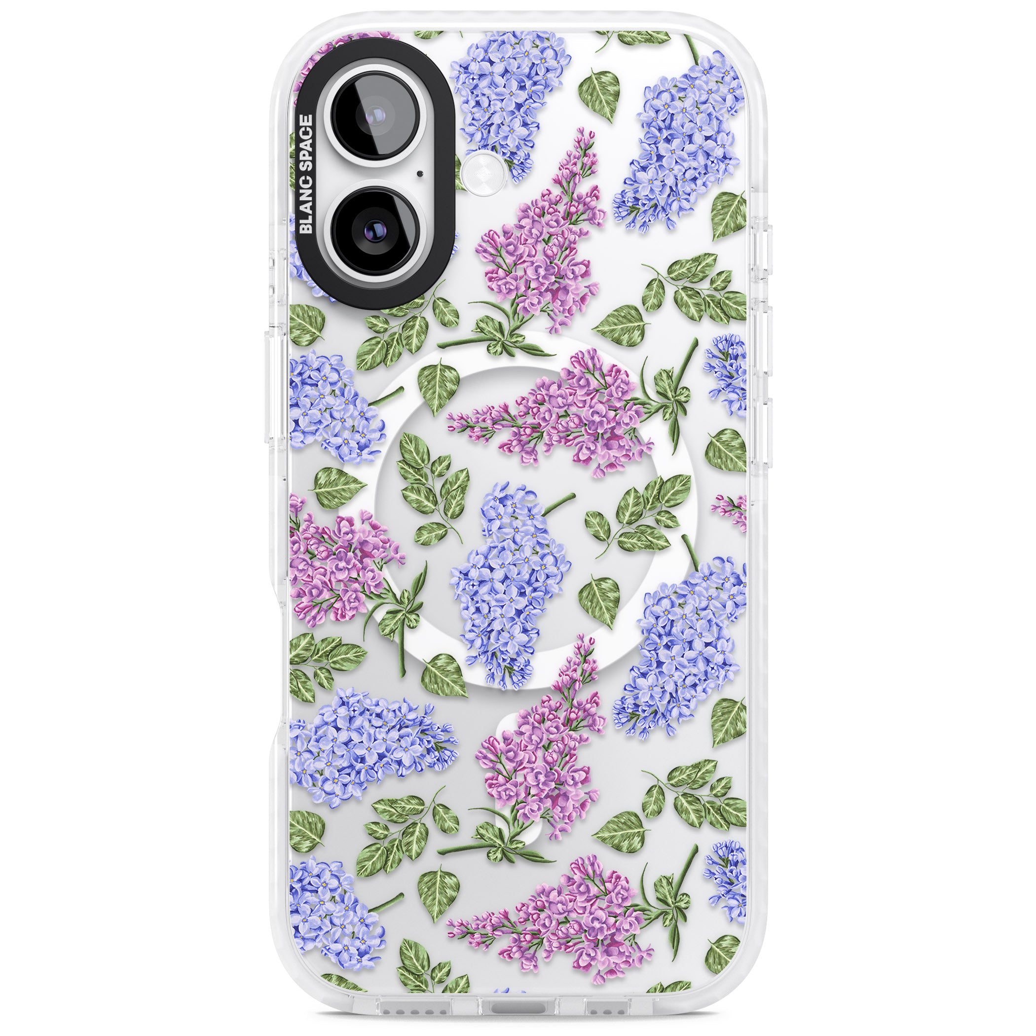 Purple Blossoms Transparent Floral iPhone 17 Impact Pro Clear Phone Case