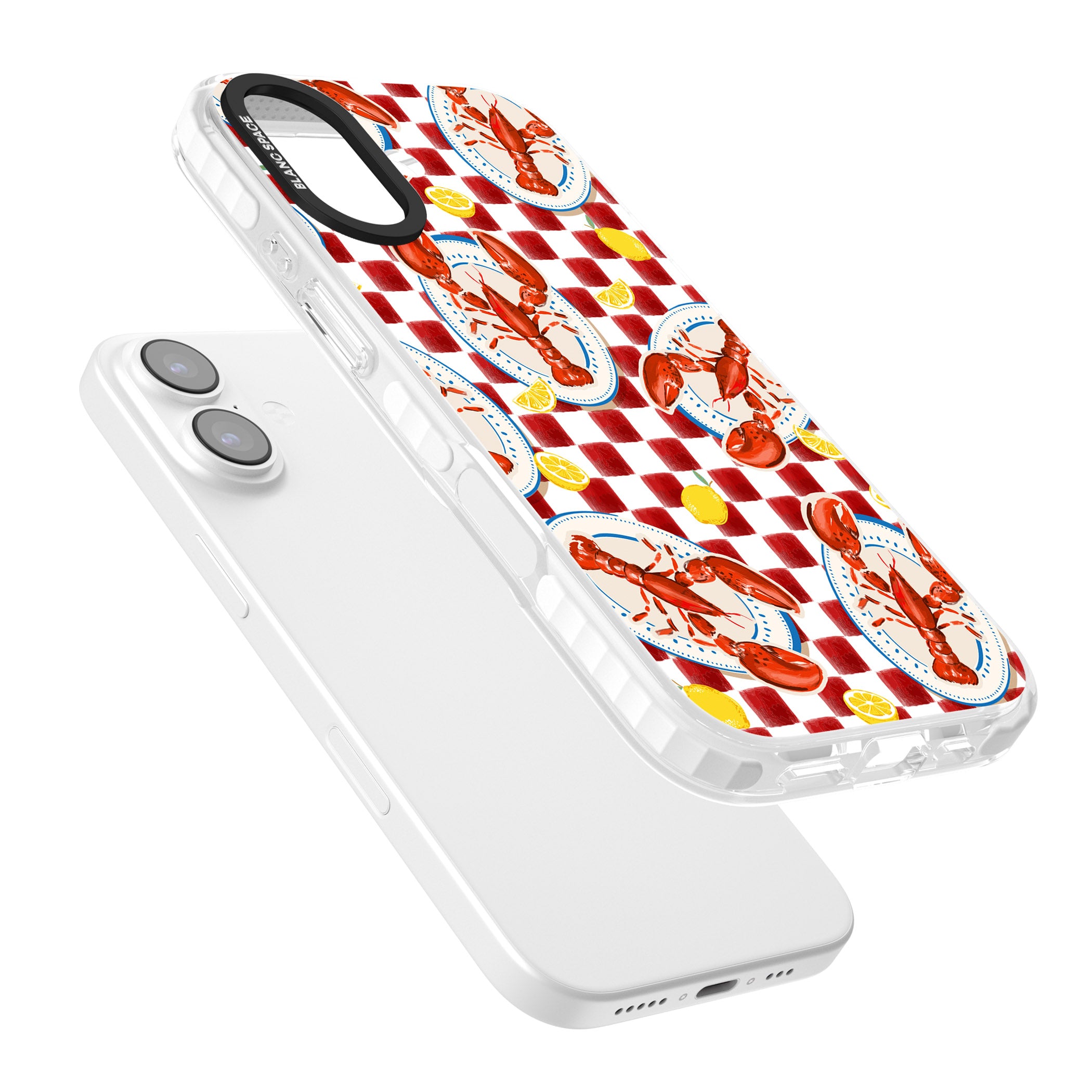 Red Lobster Checkered iPhone 17 Impact Pro Clear Phone Case Colours