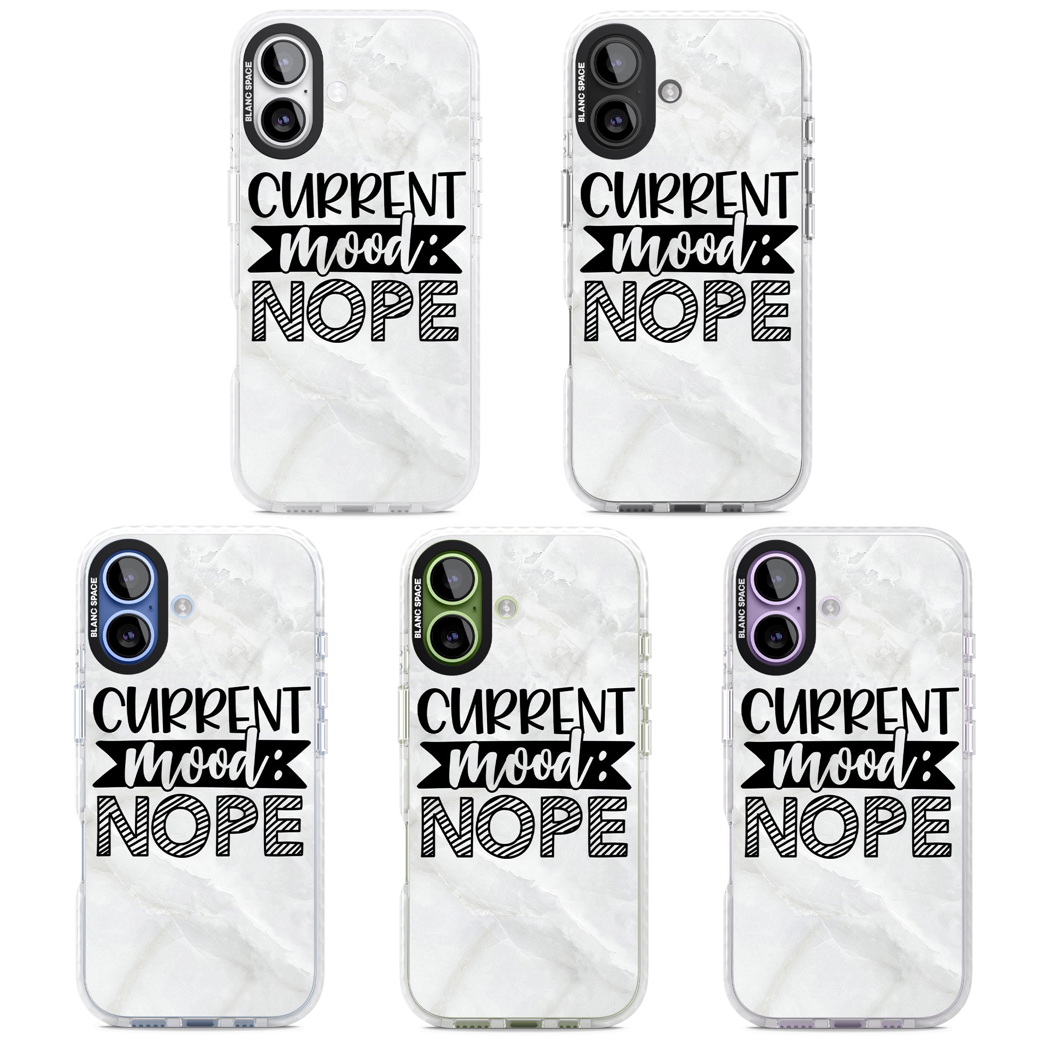 Current Mood Nope iPhone 17 Impact Pro Clear Phone Case APT Impact Protection