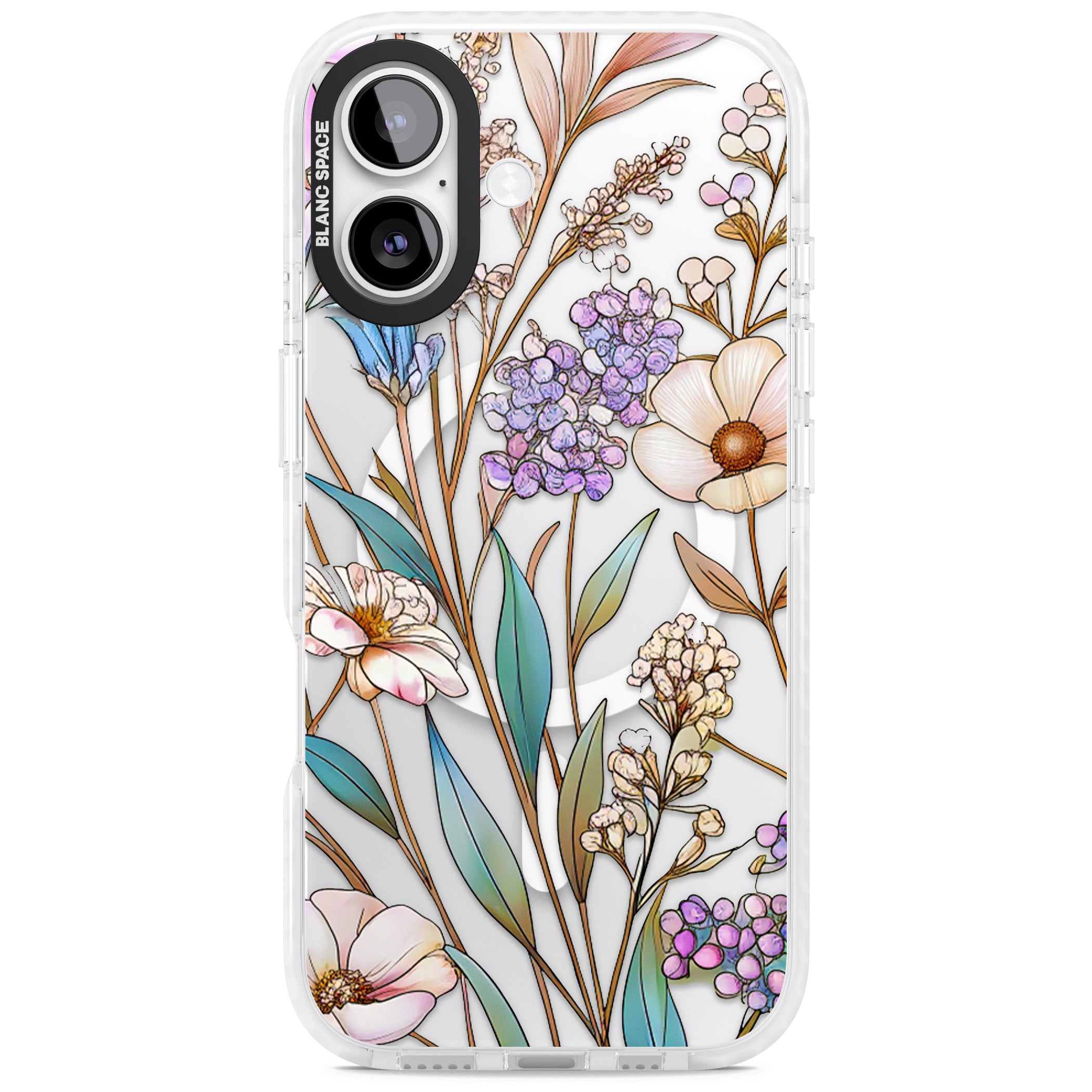 Glass Wildflower Mix iPhone 17 Impact Pro Clear Phone Case
