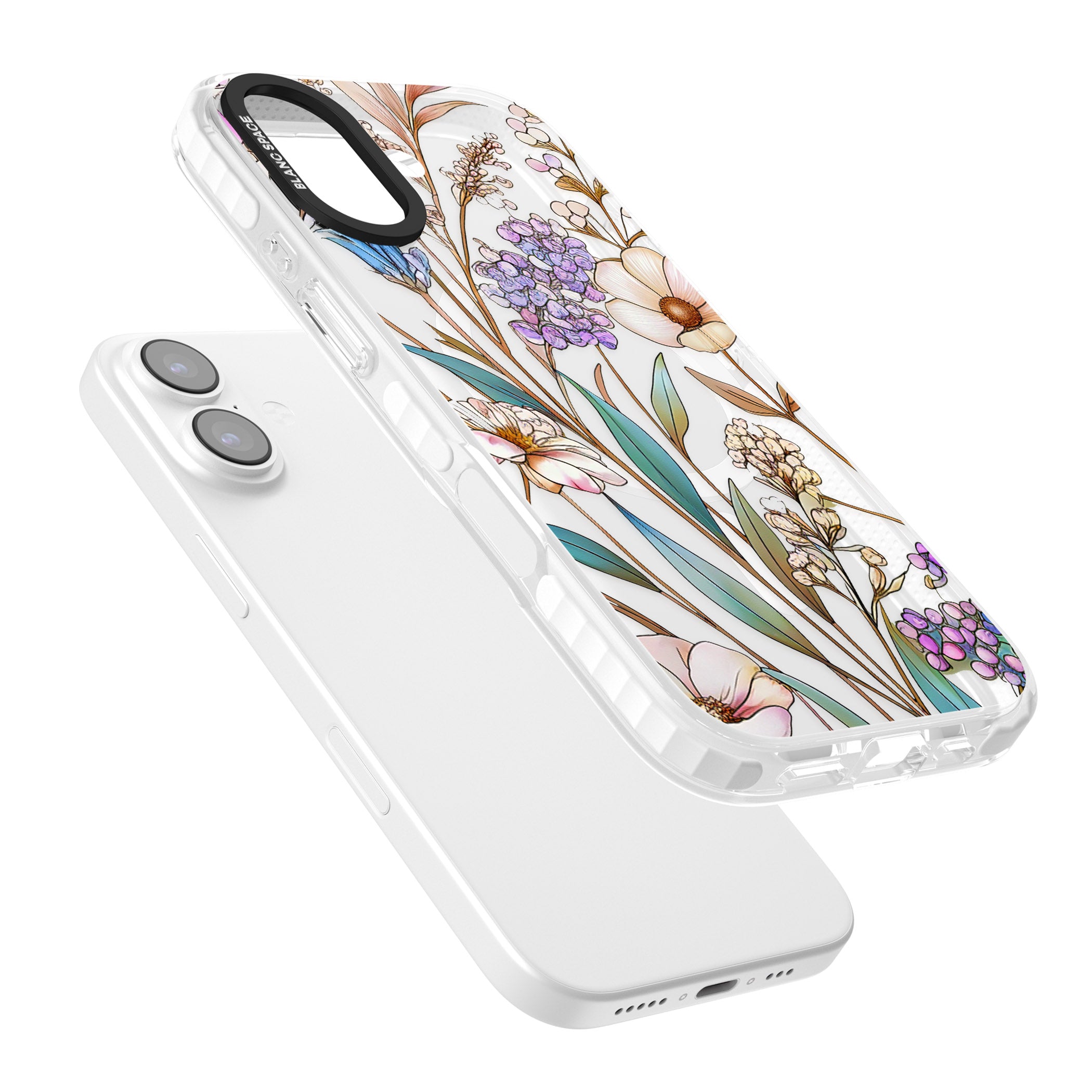 Glass Wildflower Mix iPhone 17 Impact Pro Clear Phone Case Colours