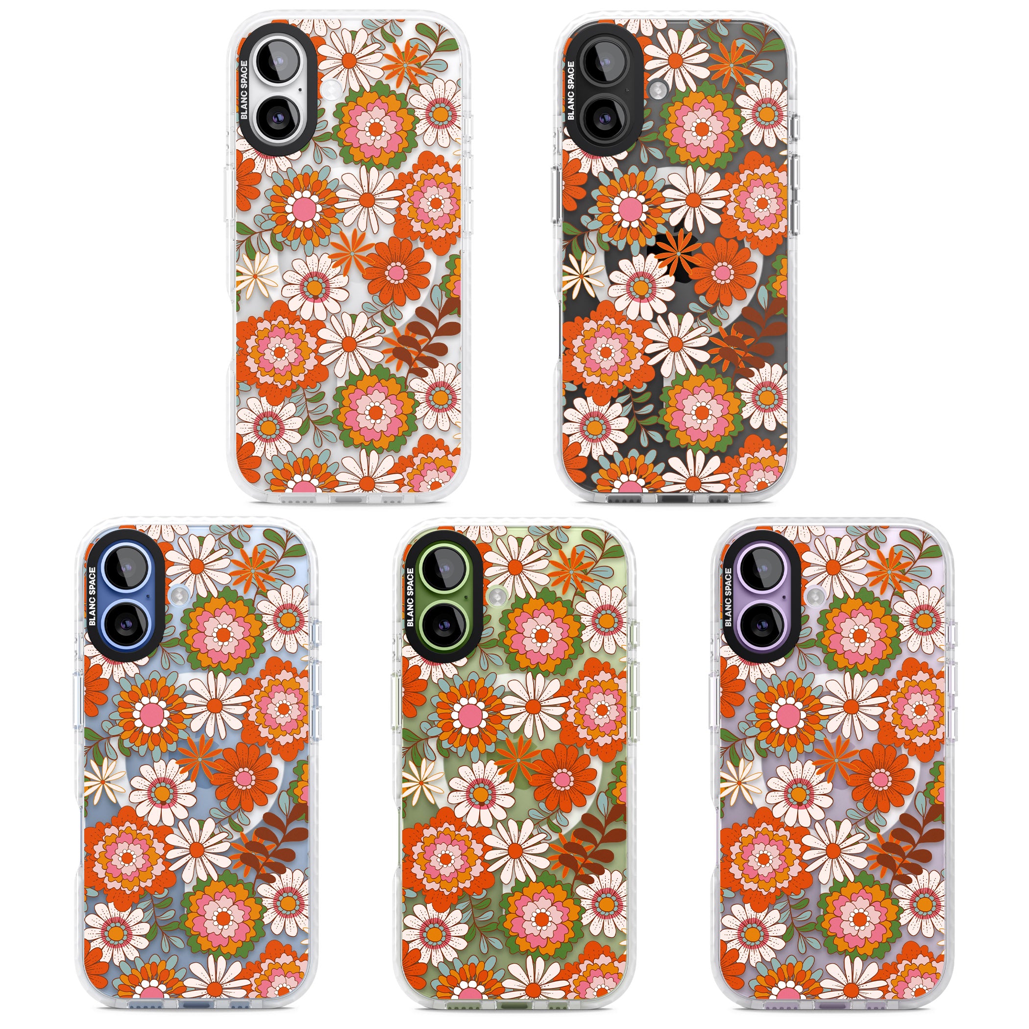 Seventies Bloom iPhone 17 Impact Pro Clear Phone Case APT Impact Protection