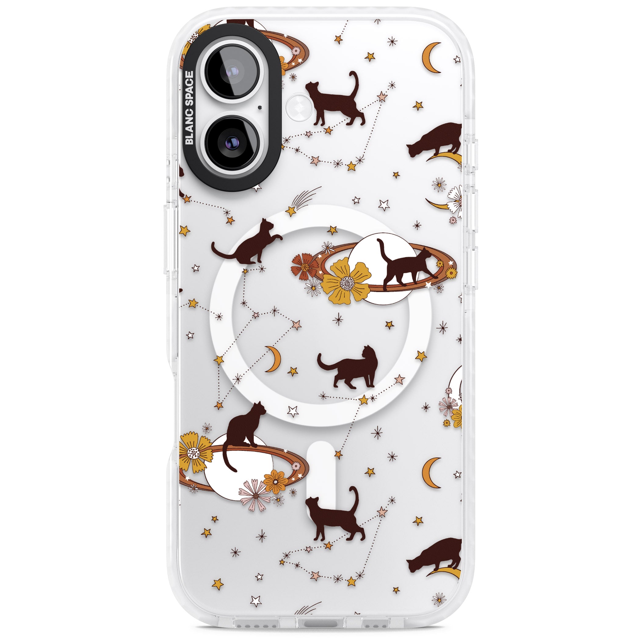 Halloween Cats And Astrology iPhone 17 Impact Pro Clear Phone Case