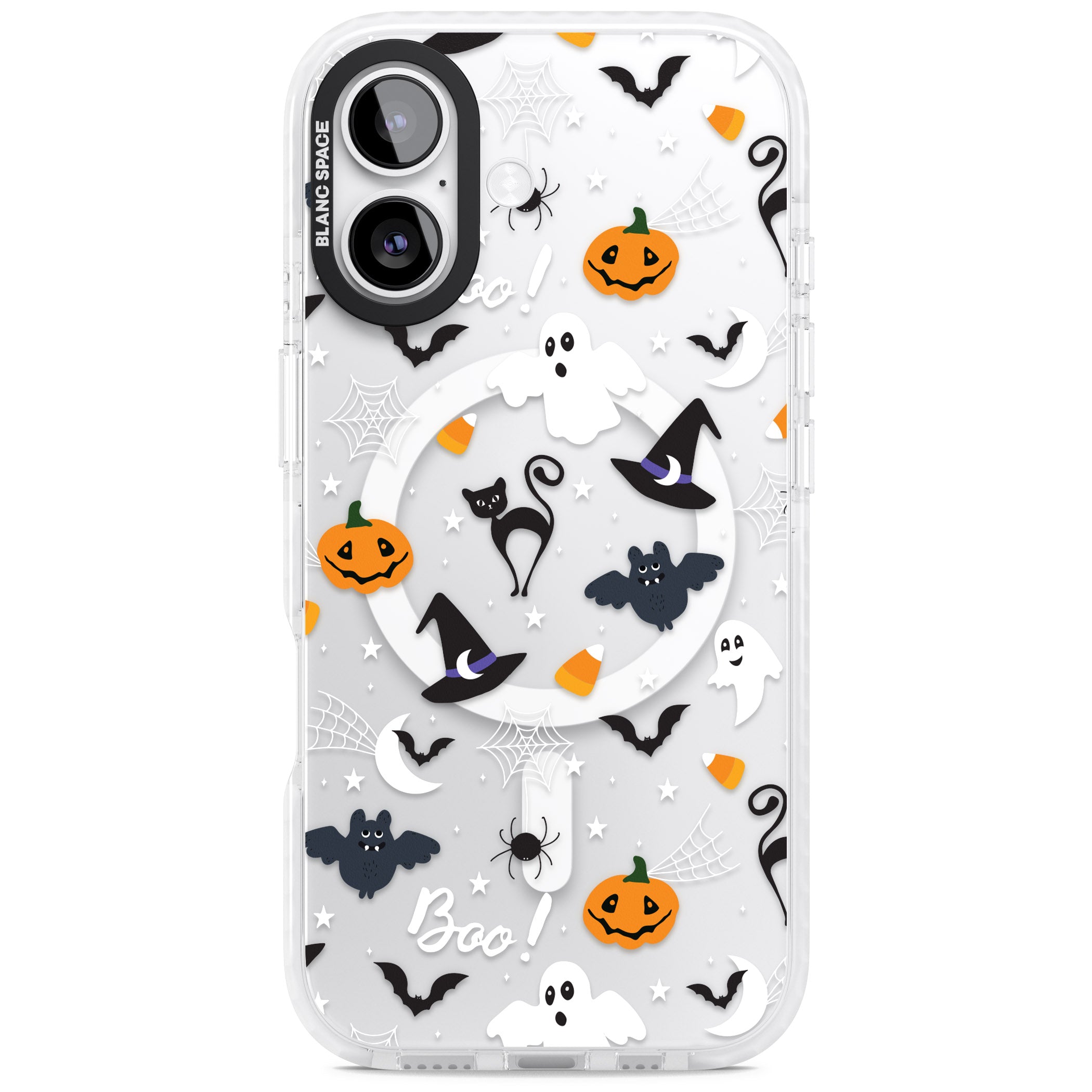 Halloween Mix Pattern iPhone 17 Impact Pro Clear Phone Case