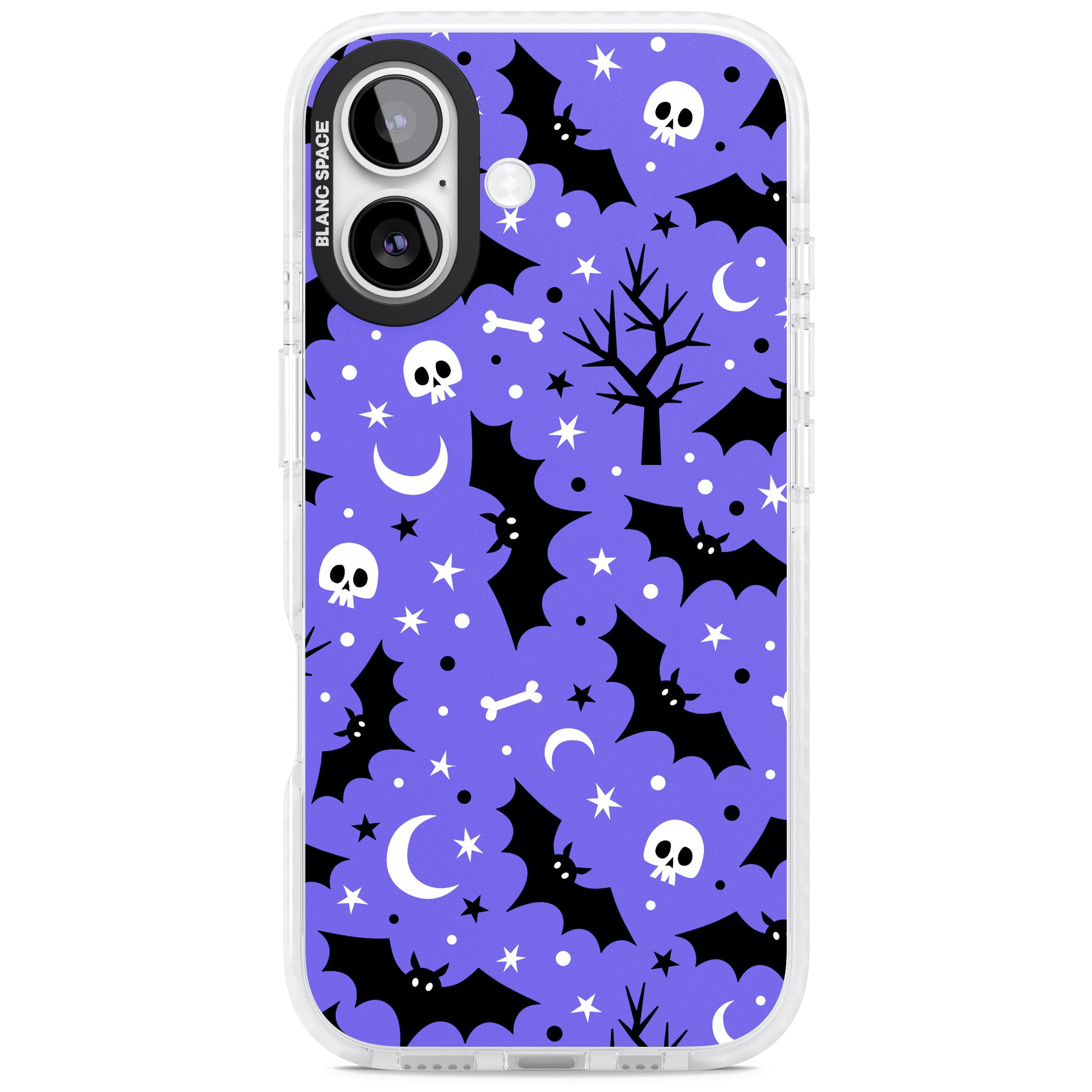 Bats N' Bones Pattern iPhone 17 Impact Pro Clear Phone Case