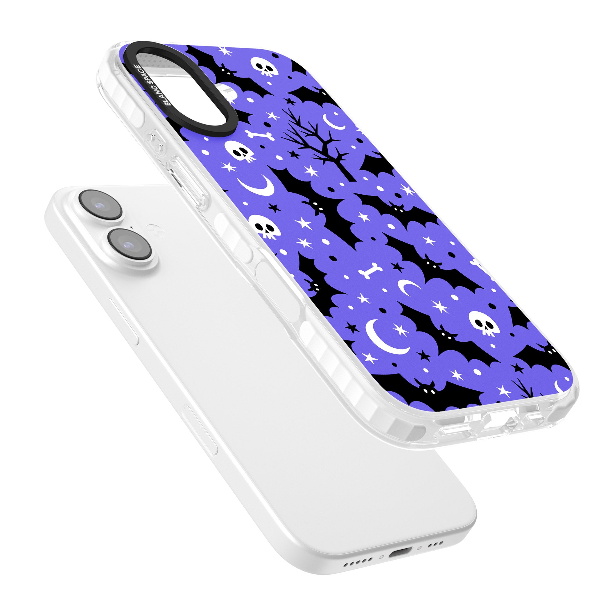 Bats N' Bones Pattern iPhone 17 Impact Pro Clear Phone Case Colours