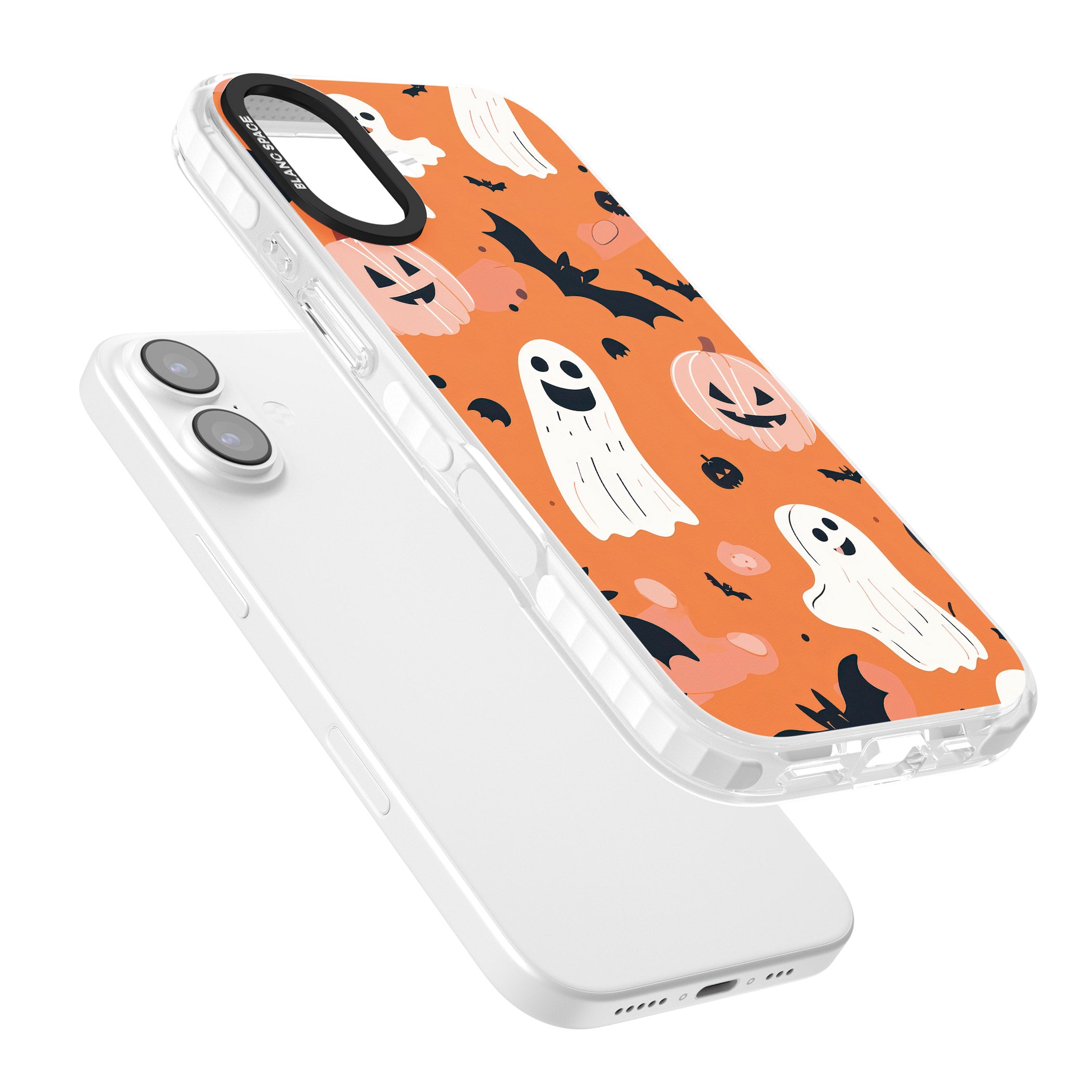 Orange Halloween Pattern iPhone 17 Impact Pro Clear Phone Case Colours
