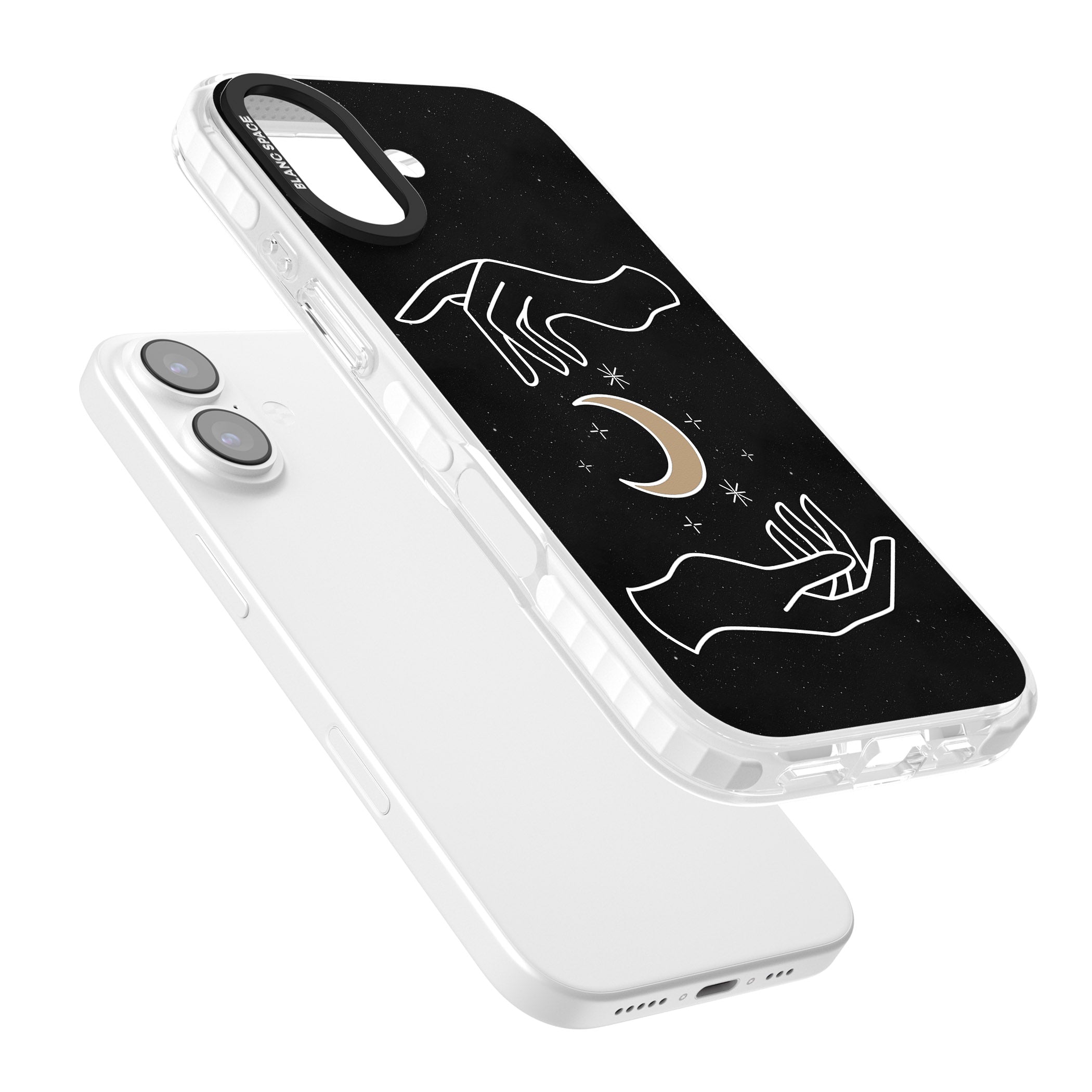 Cosmic Hands iPhone 17 Impact Pro Clear Phone Case Colours
