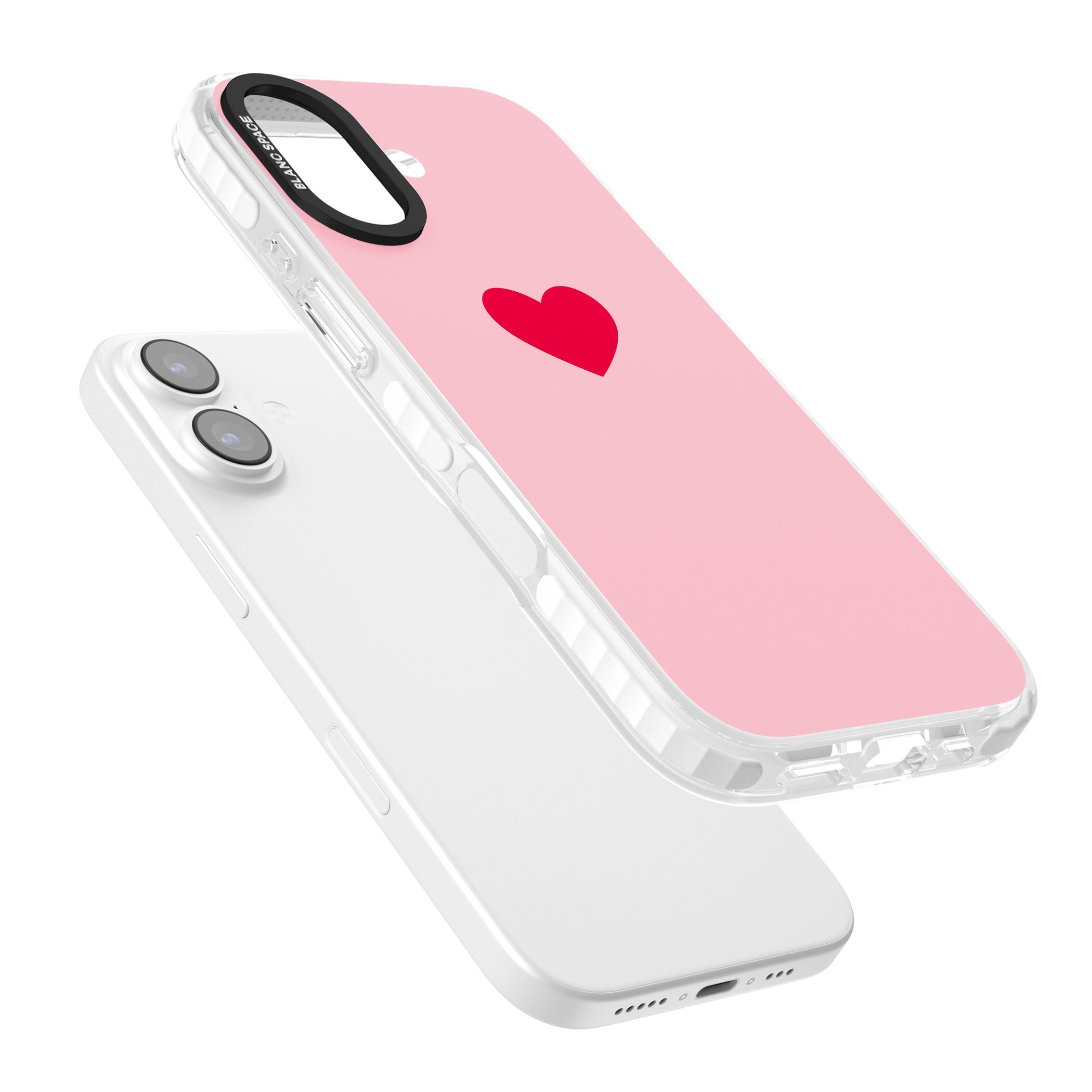 Red & Pink Heart iPhone 17 Impact Pro Clear Phone Case Colours