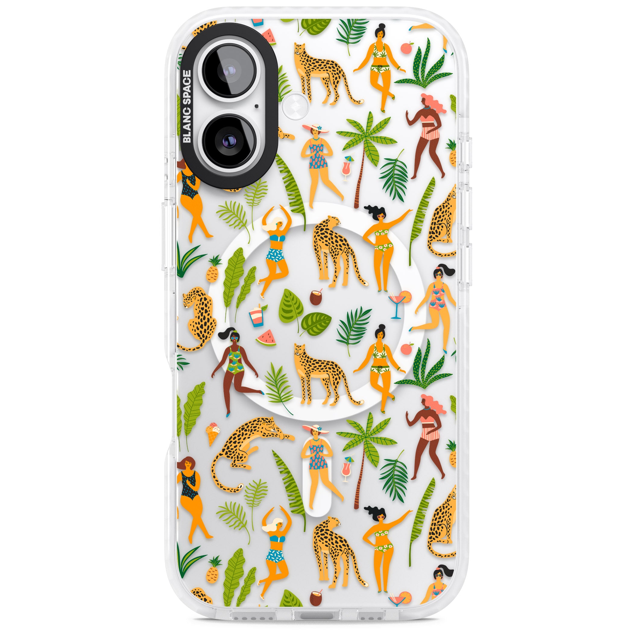 Tropical Party Vibes iPhone 17 Impact Pro Clear Phone Case