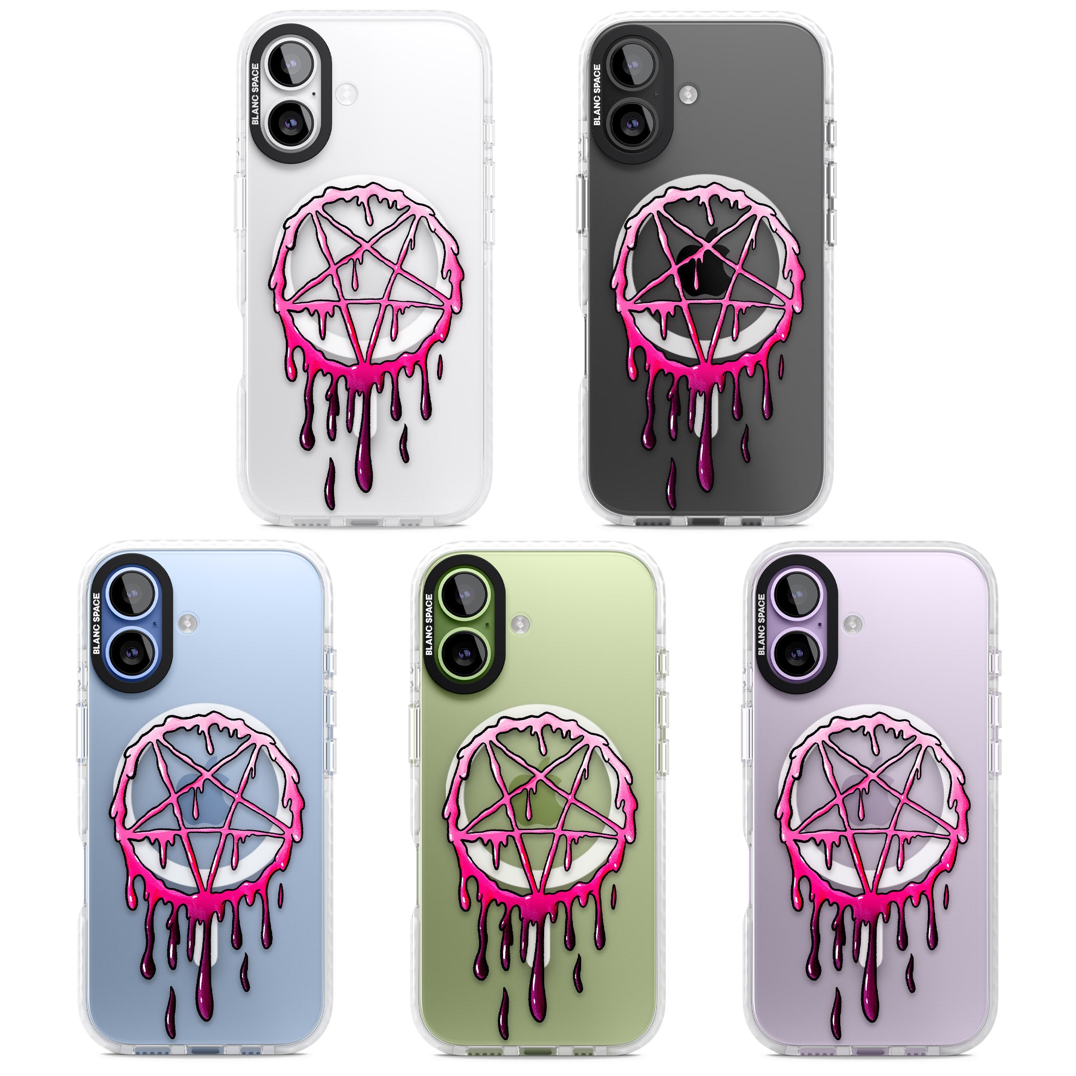 Pentagram Of Blood iPhone 17 Impact Pro Clear Phone Case APT Impact Protection