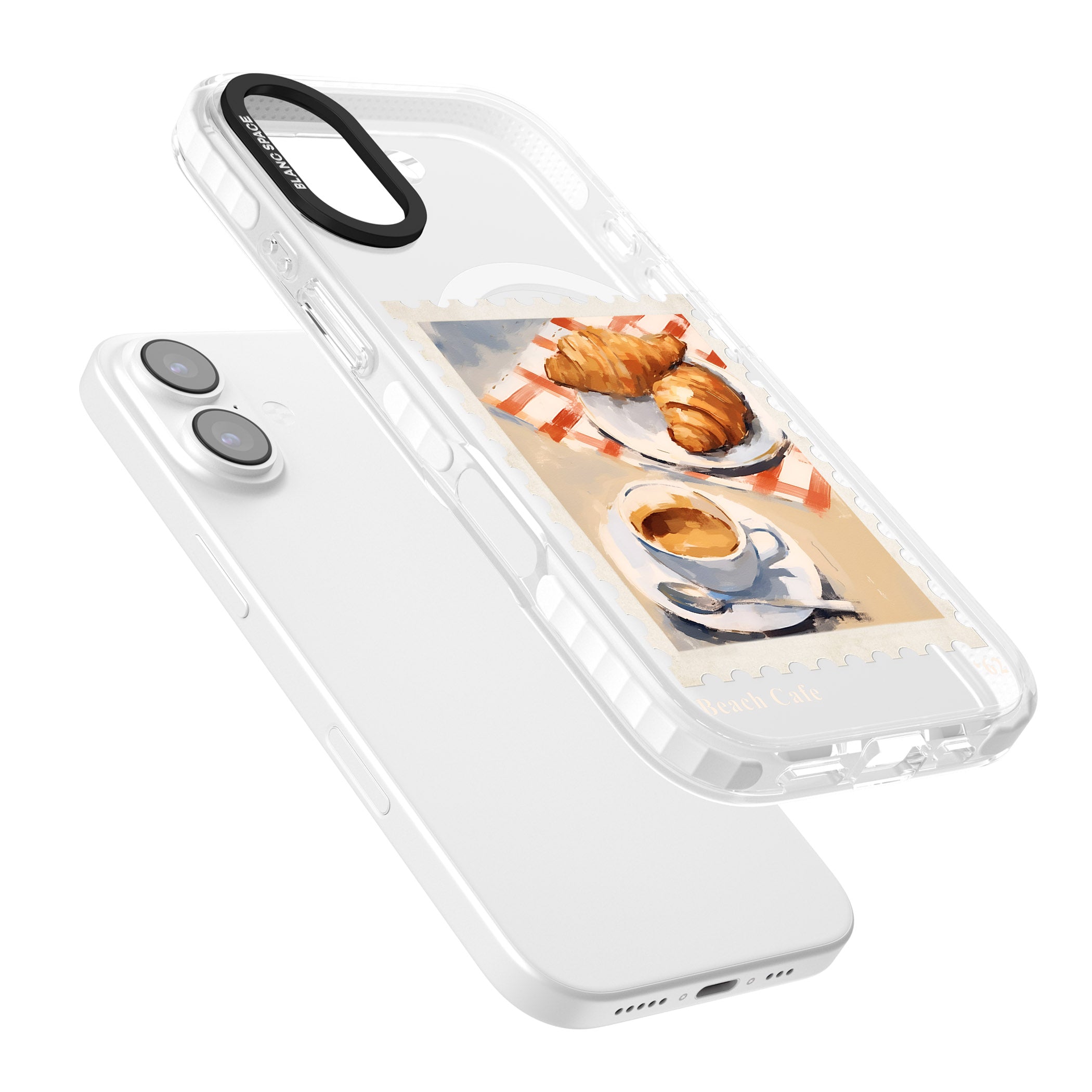 Cafe Stamp iPhone 17 Impact Pro Clear Phone Case Colours