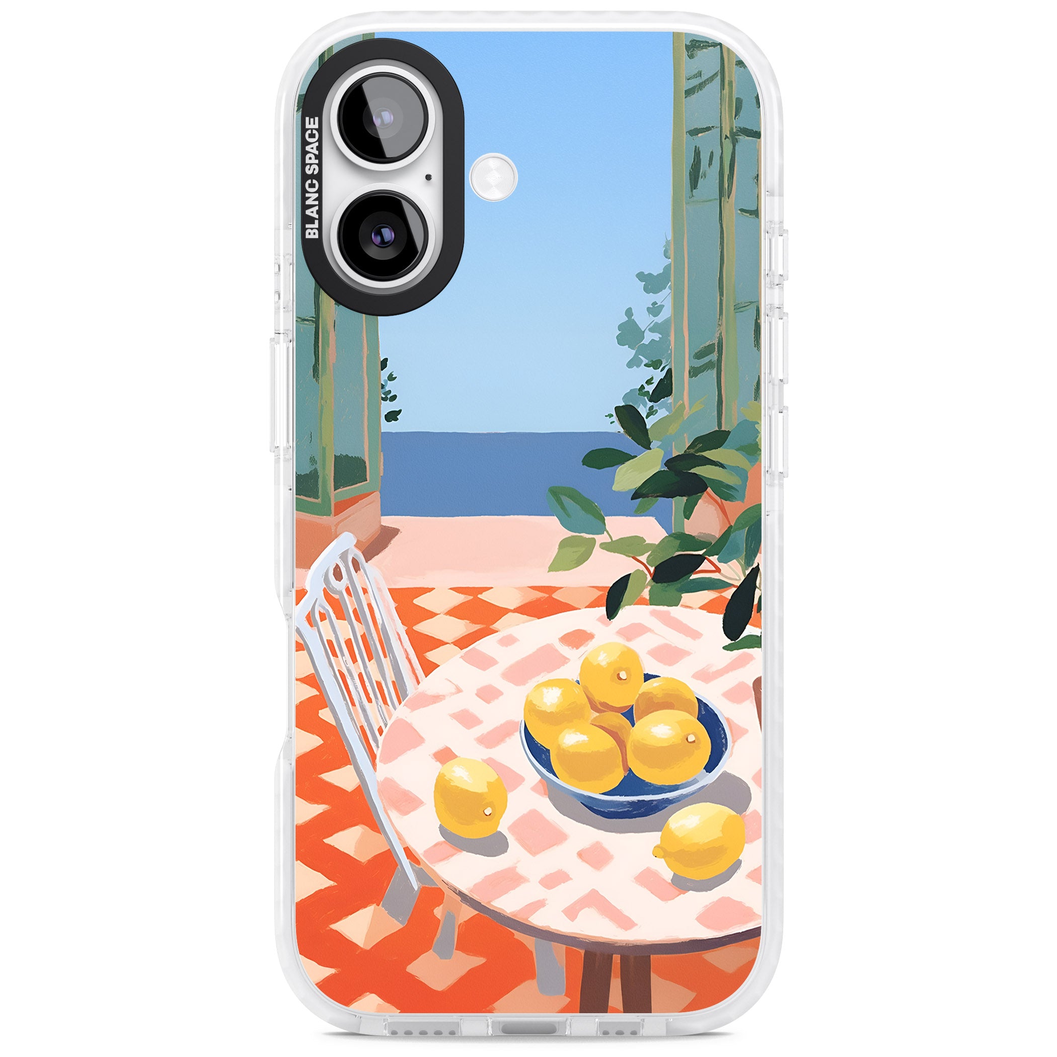 Seaside Lemons iPhone 17 Impact Pro Clear Phone Case