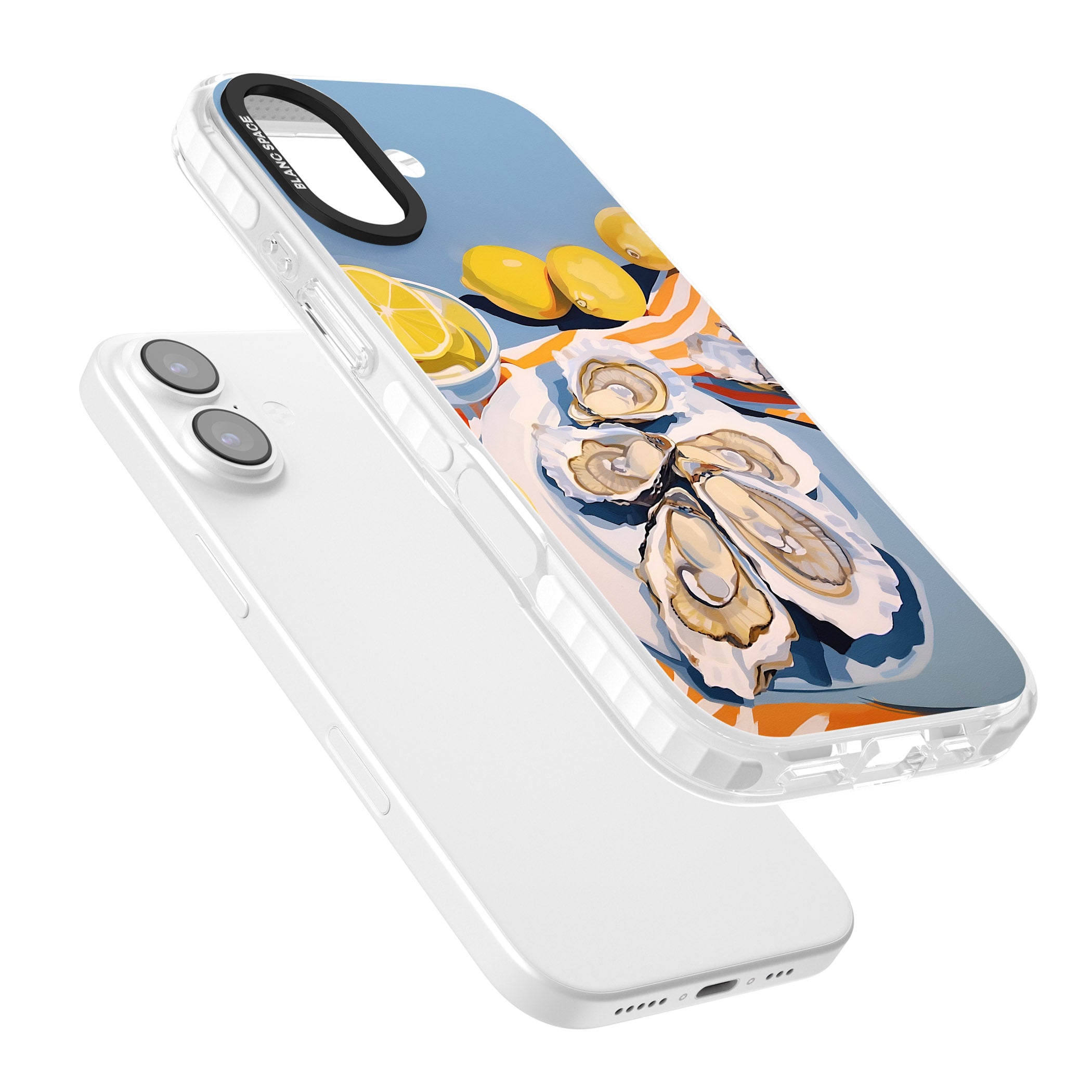 Fresh Oysters & Lemons iPhone 17 Impact Pro Clear Phone Case Colours