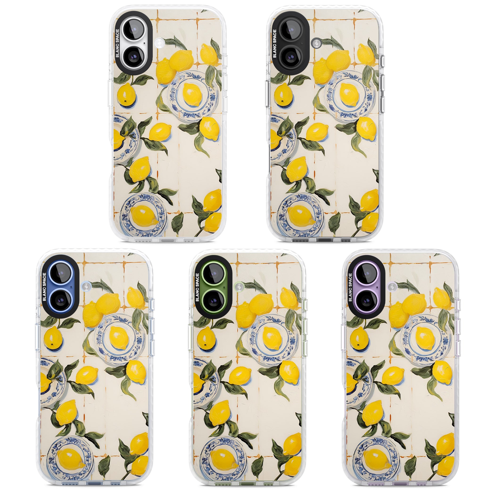 Lemons & Porcelain iPhone 17 Impact Pro Clear Phone Case APT Impact Protection
