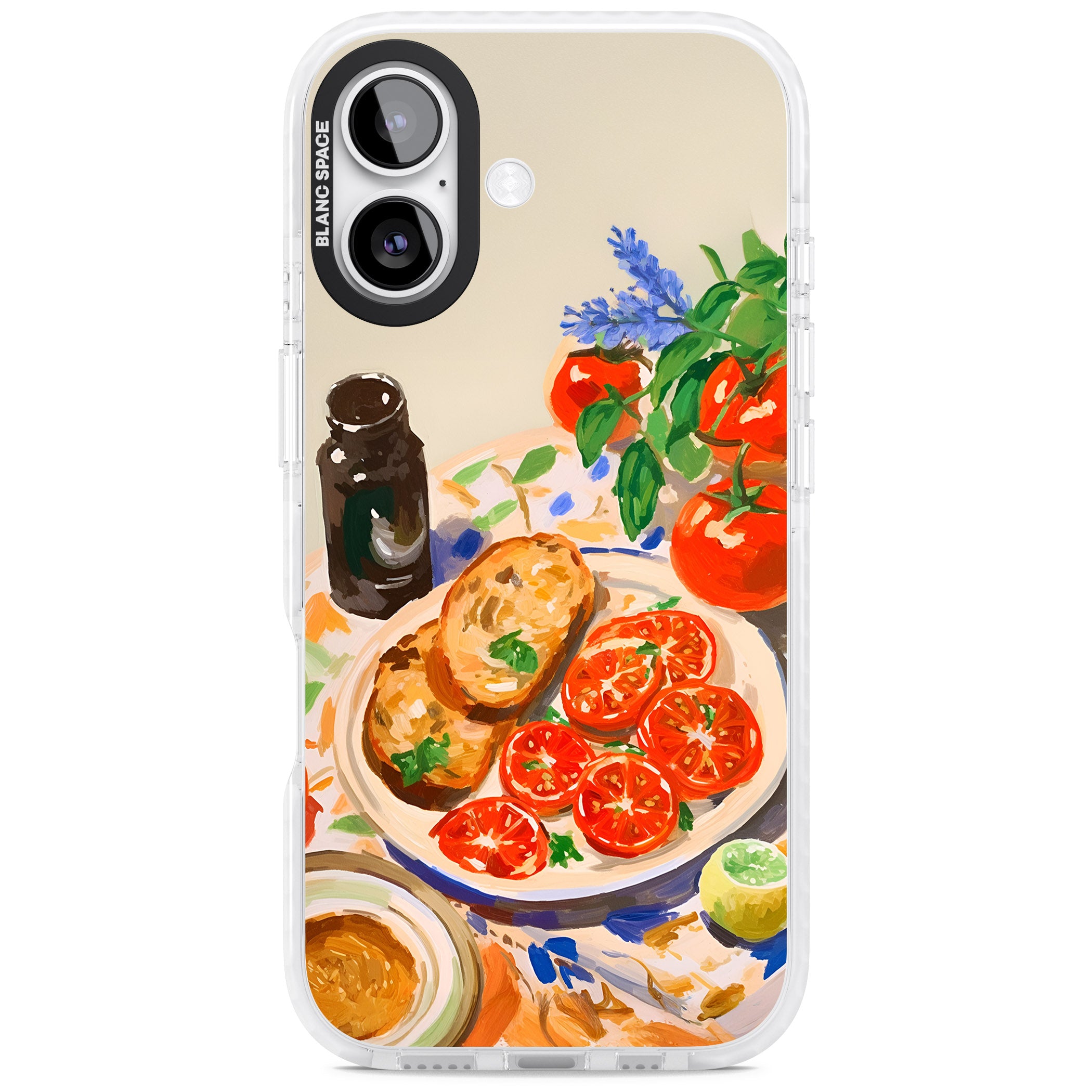 Bruschetta & Tomatoes iPhone 17 Impact Pro Clear Phone Case