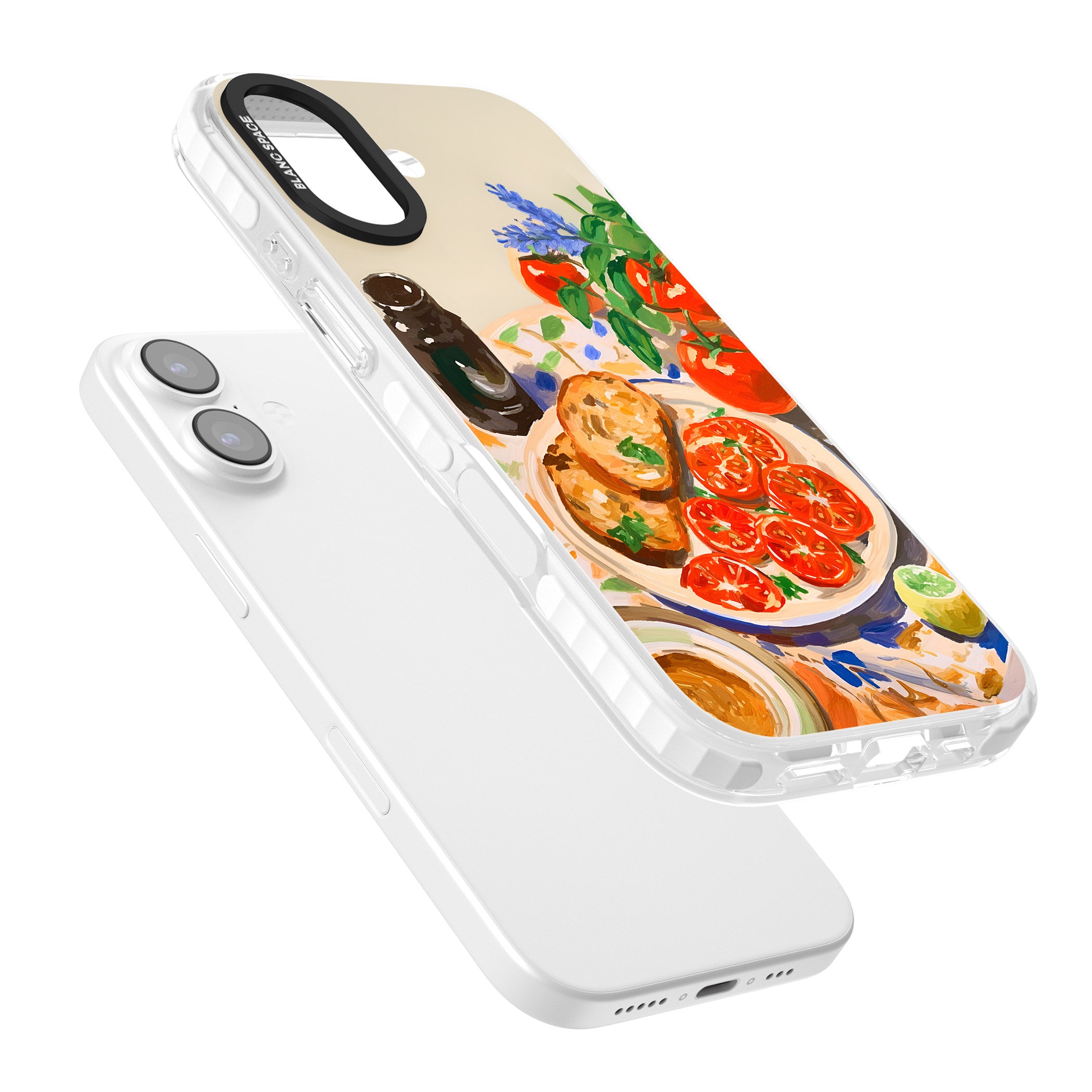 Bruschetta & Tomatoes iPhone 17 Impact Pro Clear Phone Case Colours