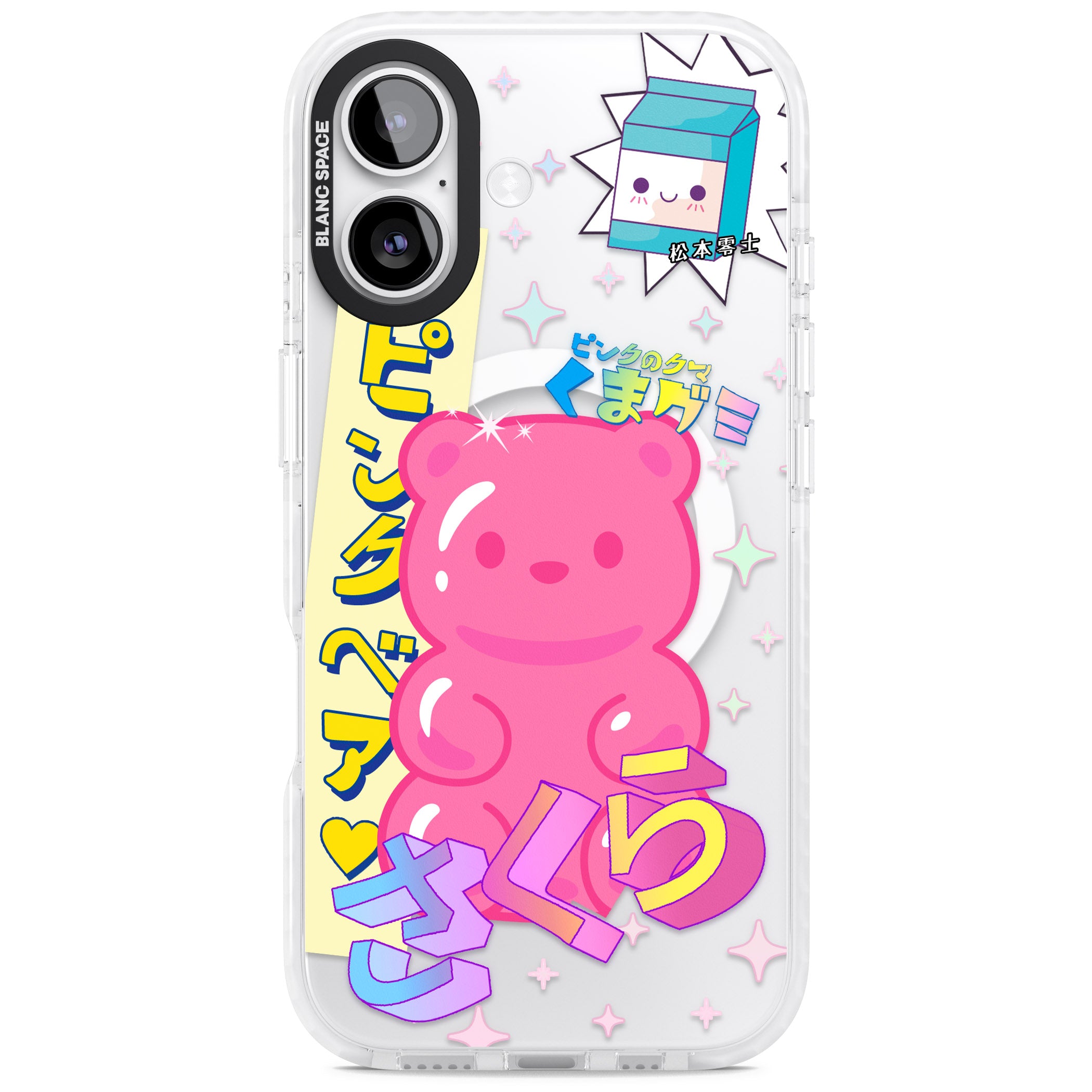 Kawaii Pink Bear Collage iPhone 17 Impact Pro Clear Phone Case