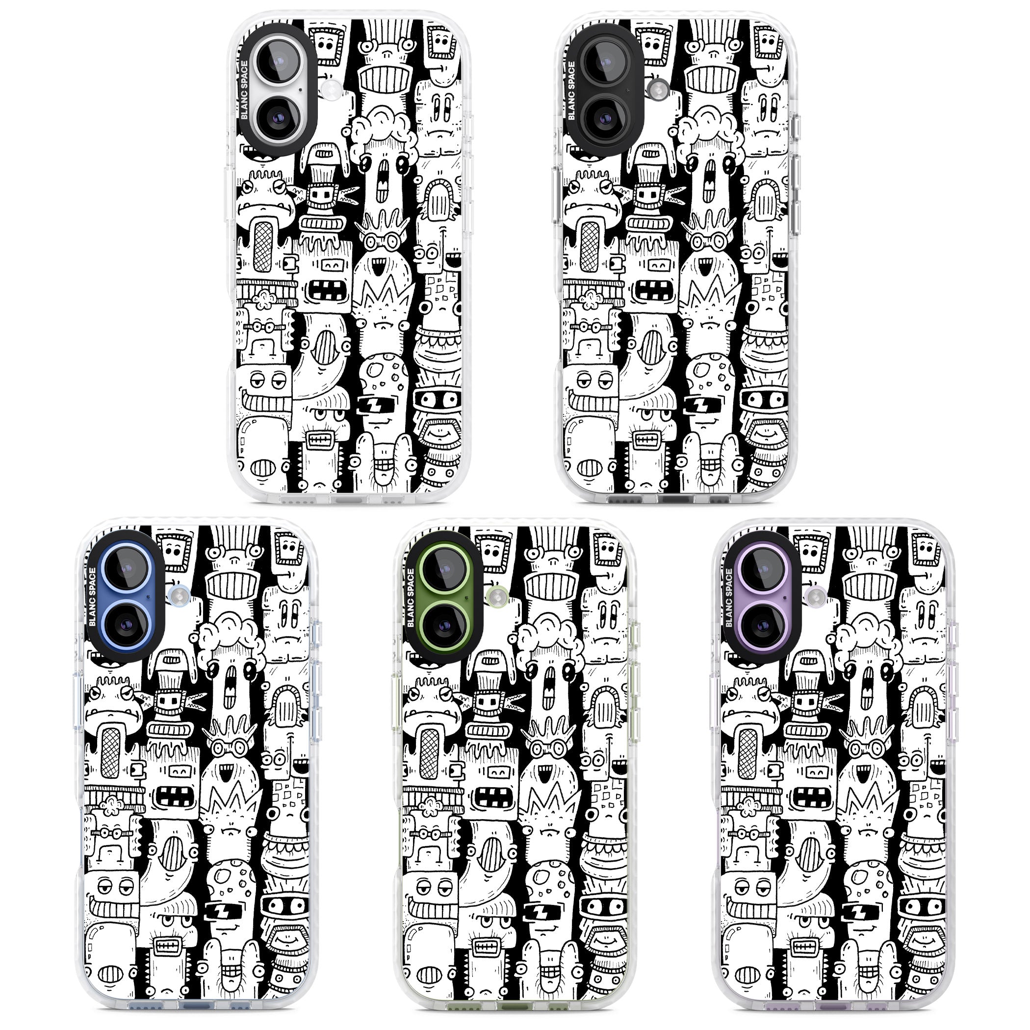 Monochrome Heads iPhone 17 Impact Pro Clear Phone Case APT Impact Protection