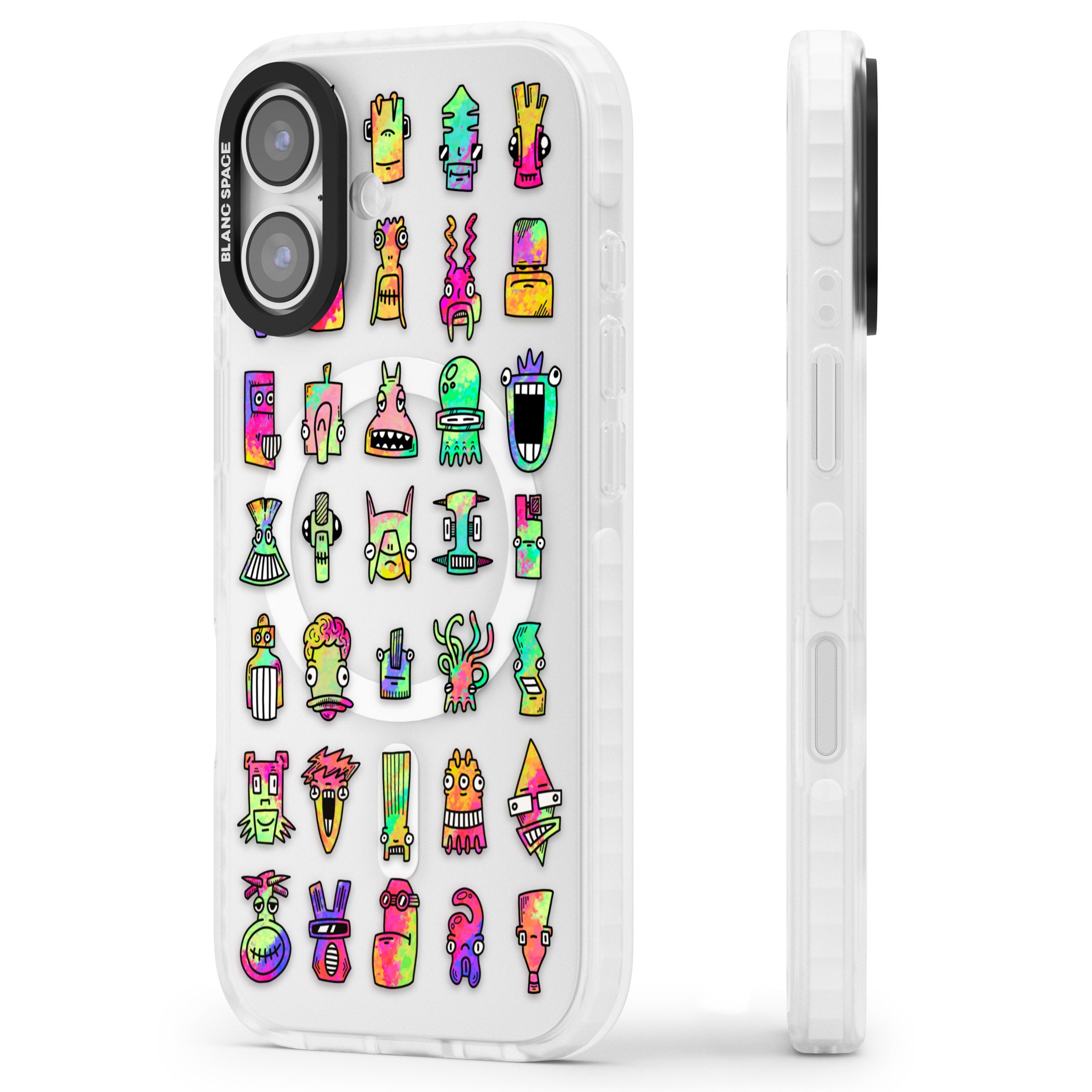 Splashy Friends iPhone 17 Impact Pro Clear Phone Case Side Profile