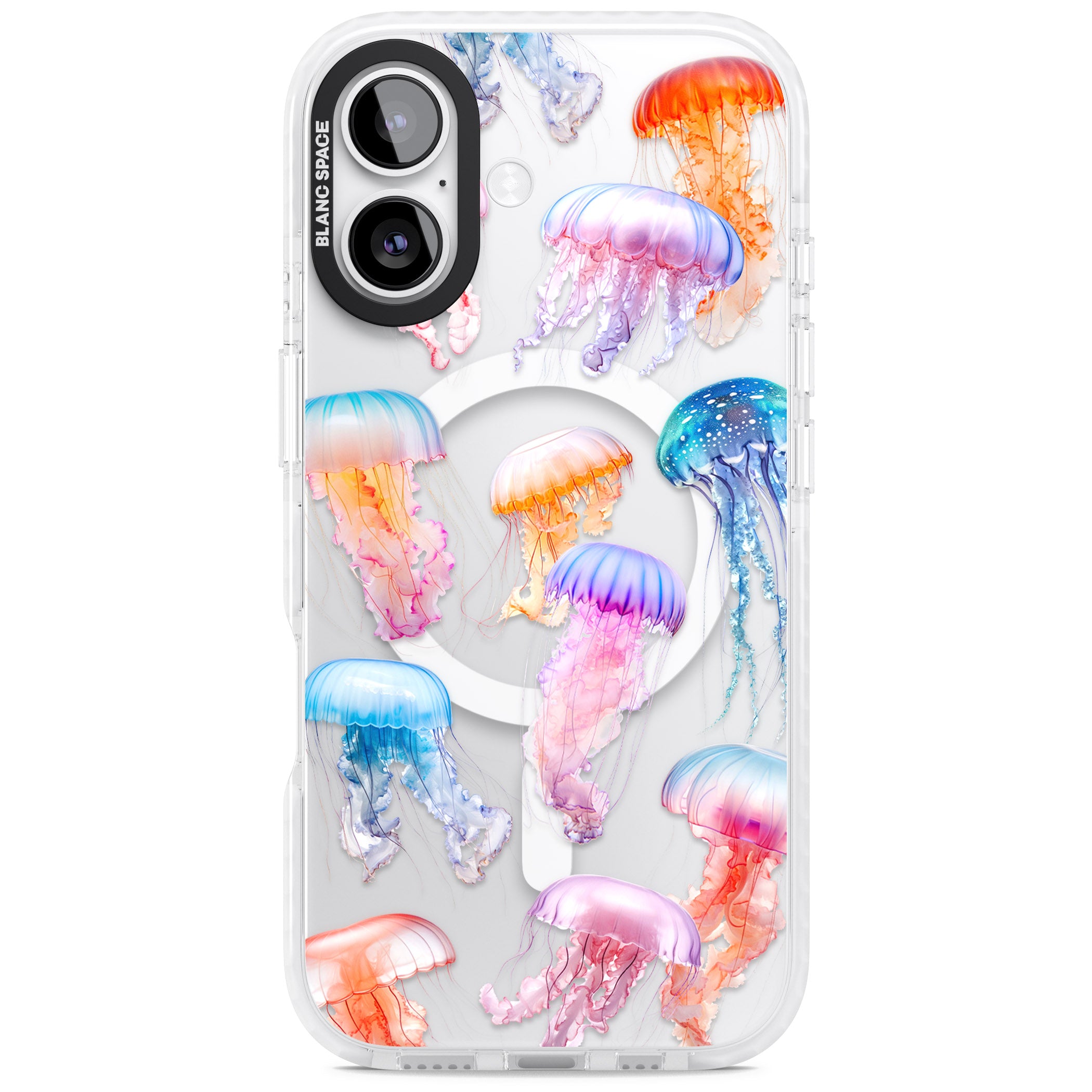 Vibrant Jellyfish iPhone 17 Impact Pro Clear Phone Case