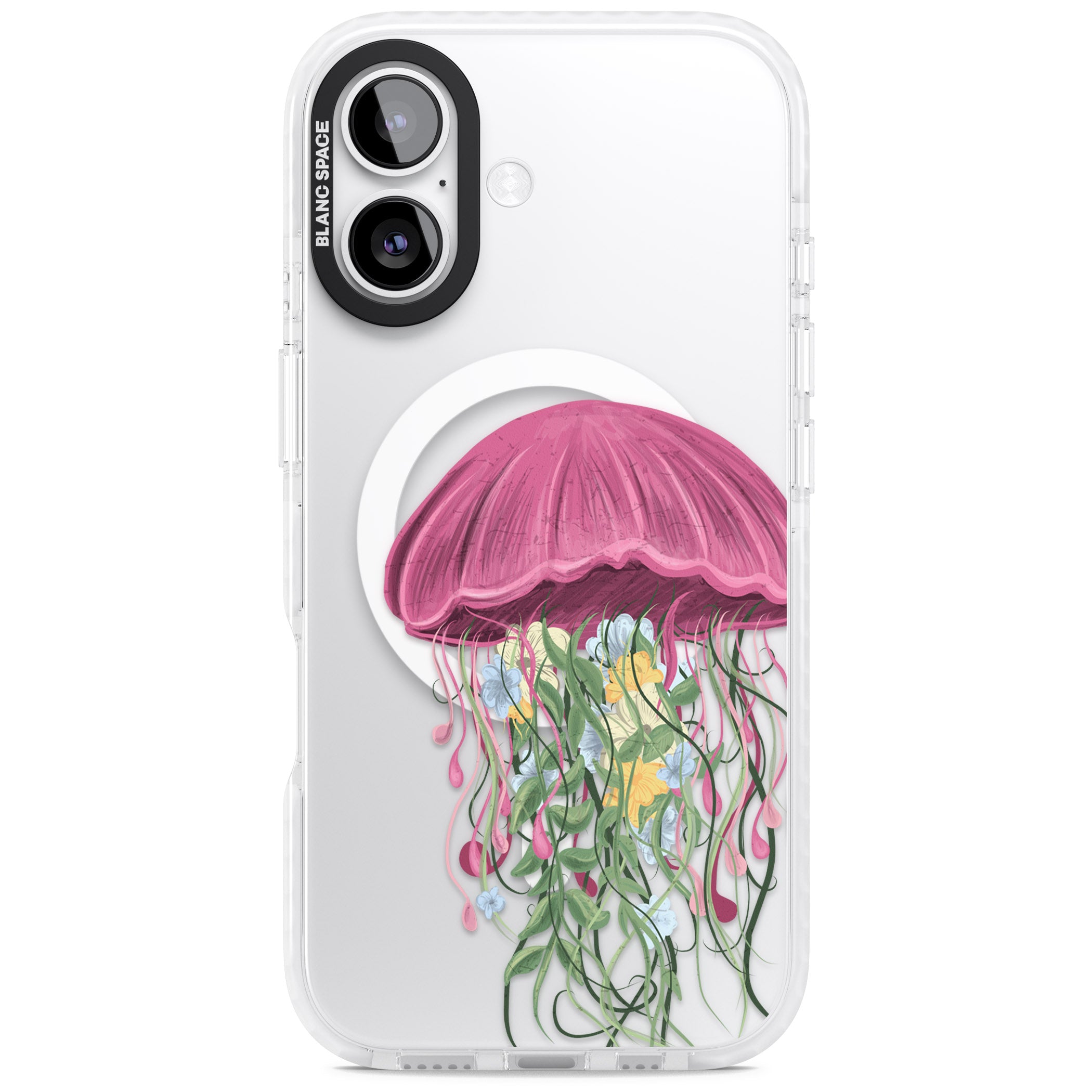 Botanical Jellyfish iPhone 17 Impact Pro Clear Phone Case