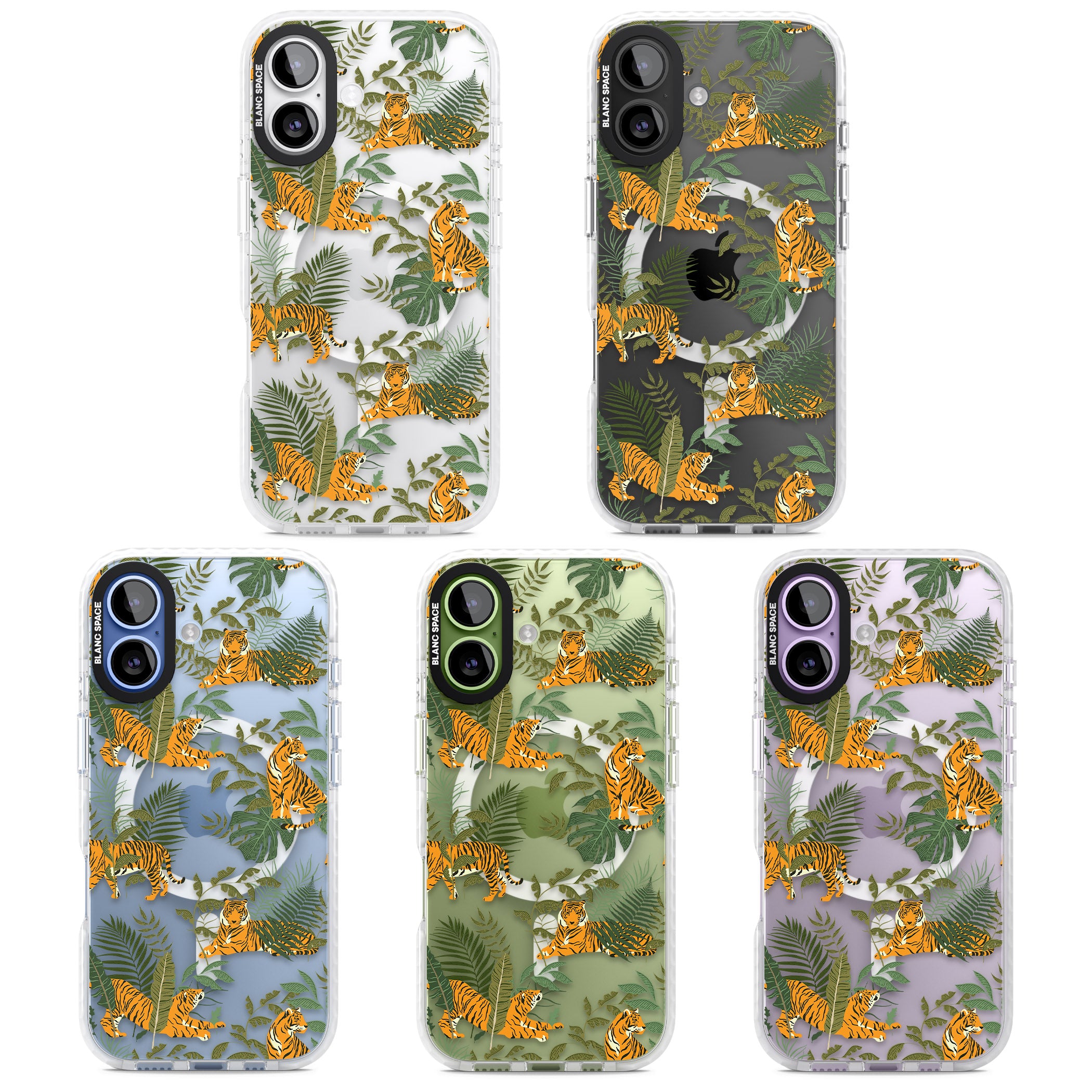 Tiger & Fern Jungle iPhone 17 Impact Pro Clear Phone Case APT Impact Protection