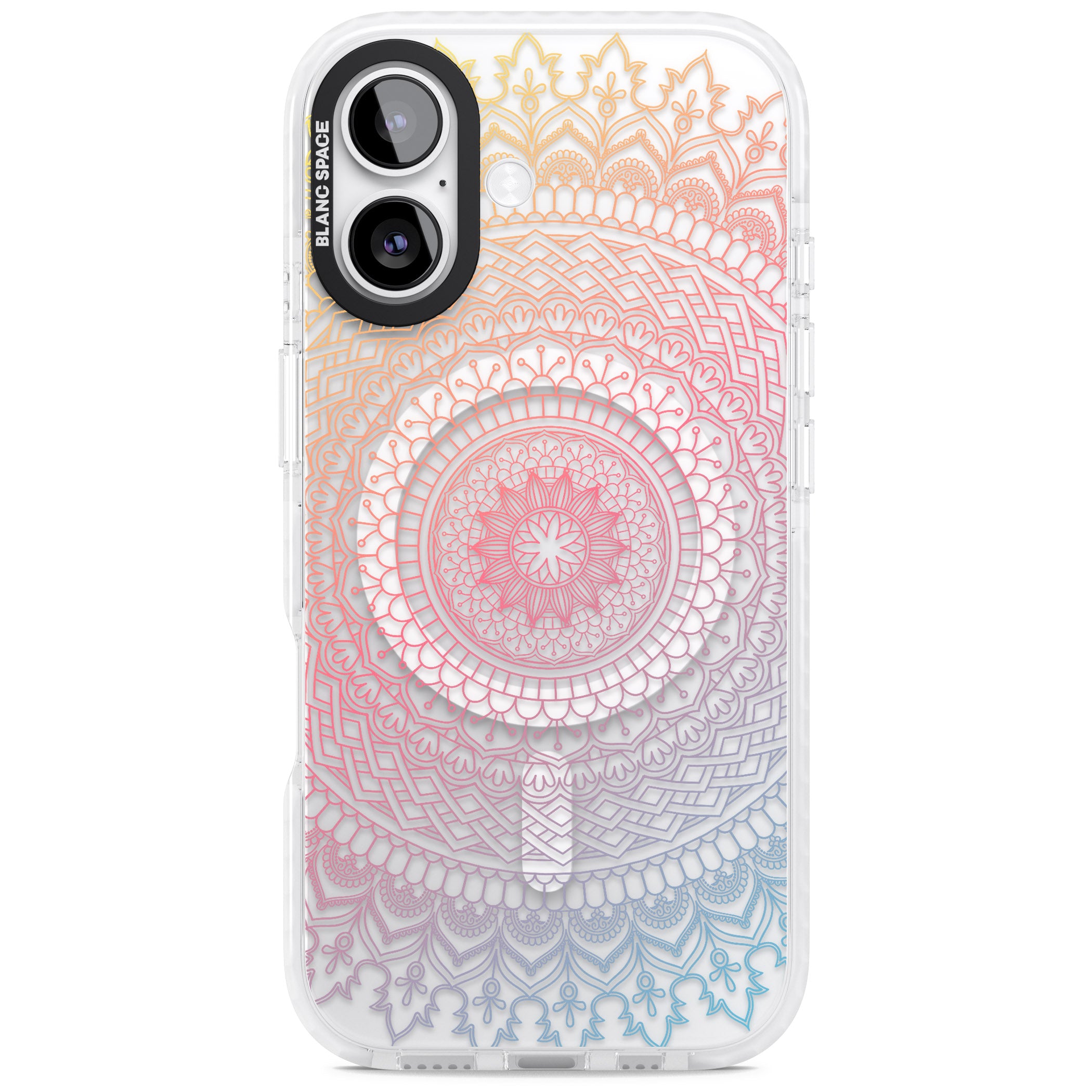 Rainbow Mandala iPhone 17 Impact Pro Clear Phone Case