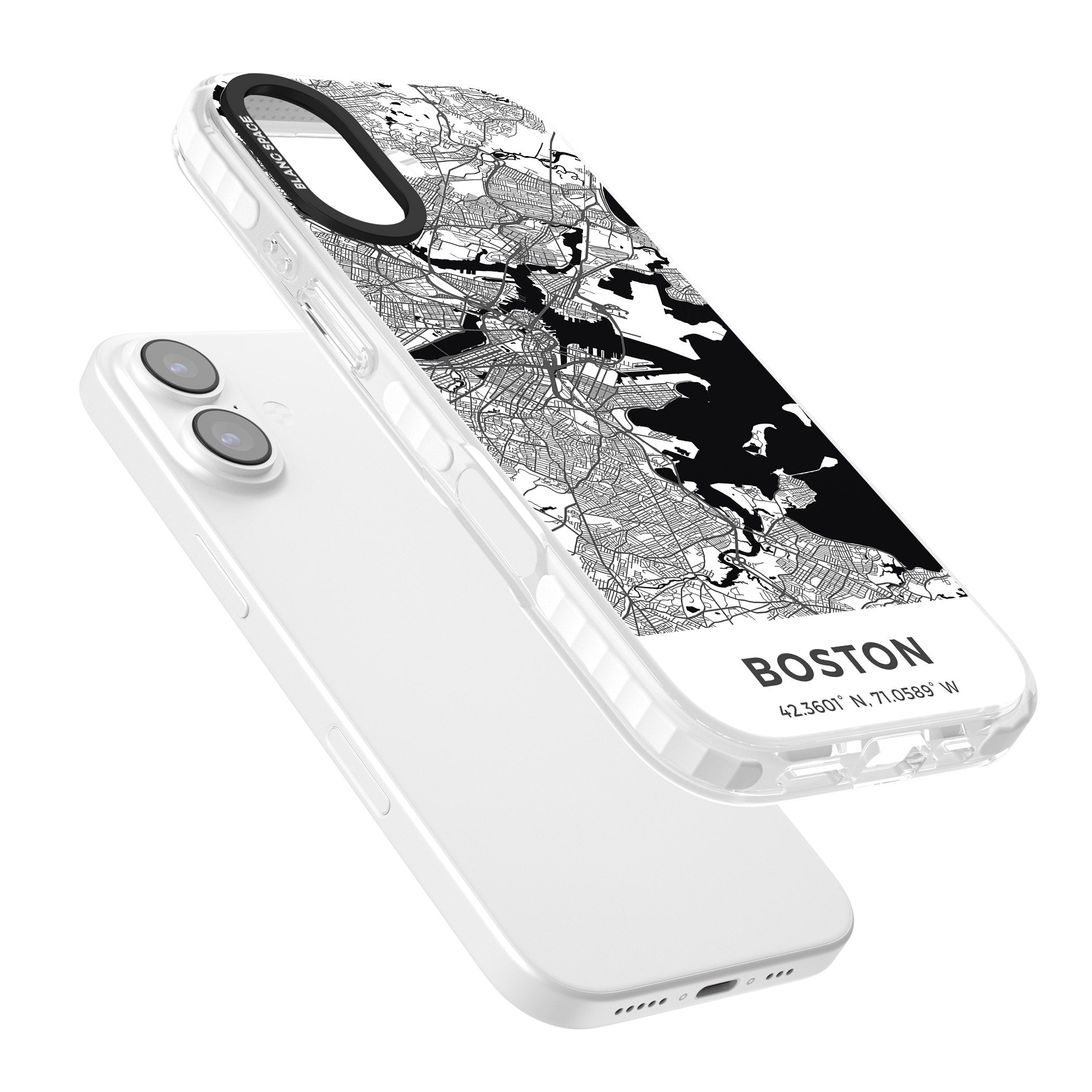 Boston Map iPhone 17 Impact Pro Clear Phone Case Colours
