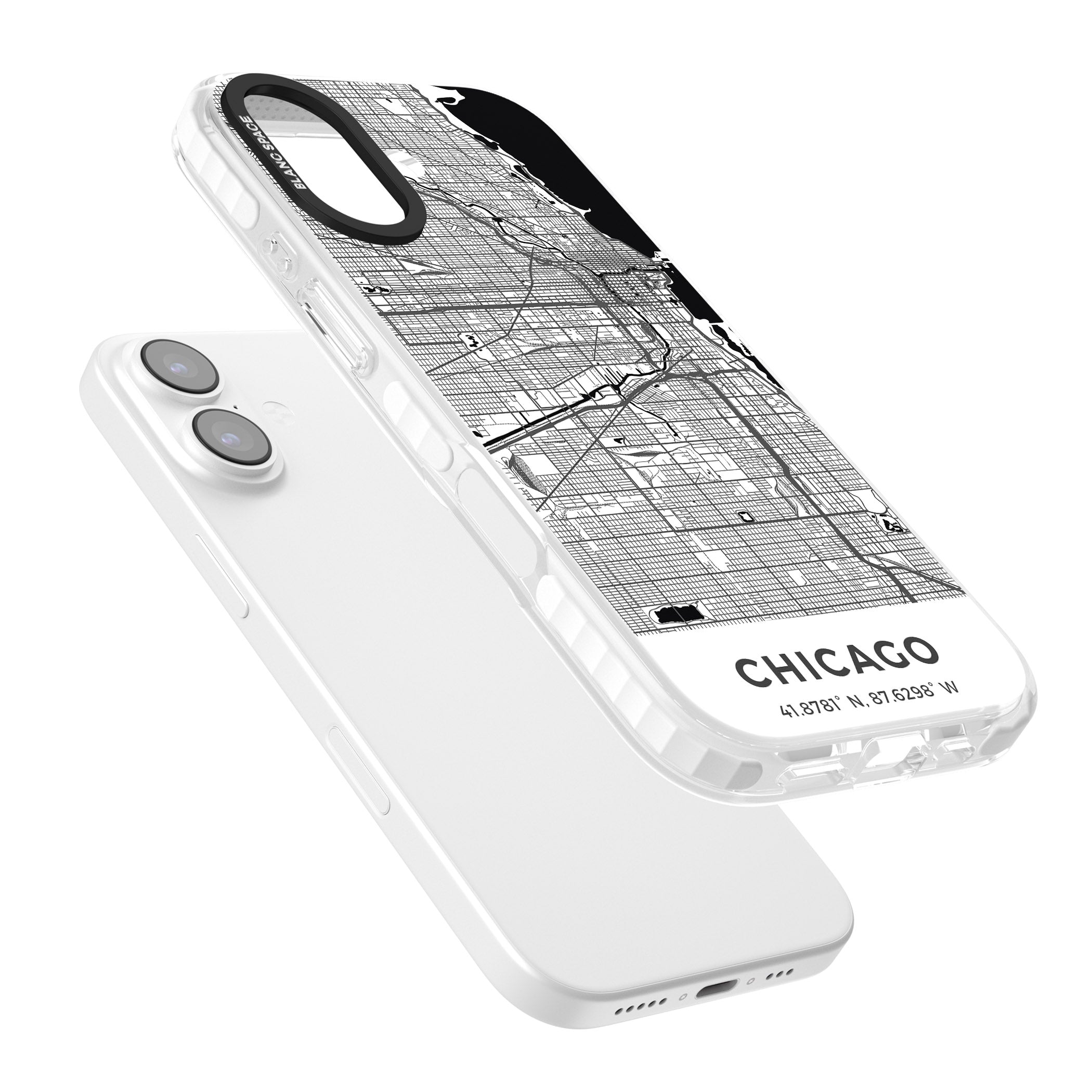 Chicago Map iPhone 17 Impact Pro Clear Phone Case Colours