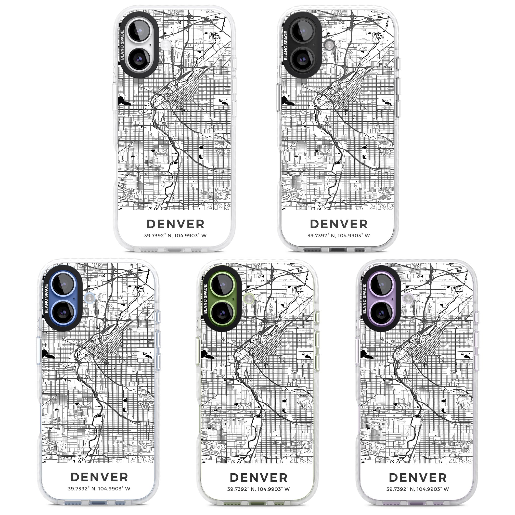 Denver Map iPhone 17 Impact Pro Clear Phone Case APT Impact Protection