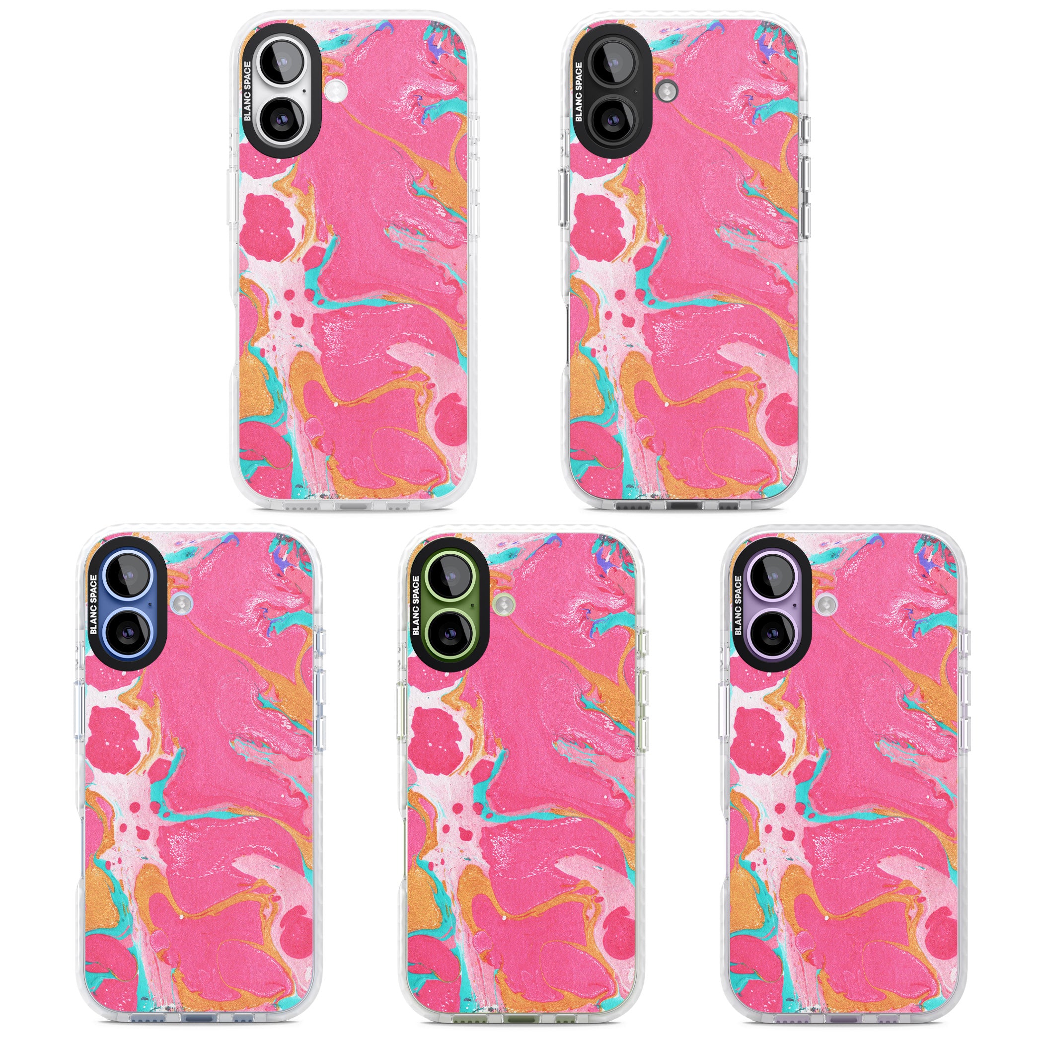Vibrant Marbled Paper iPhone 17 Impact Pro Clear Phone Case APT Impact Protection