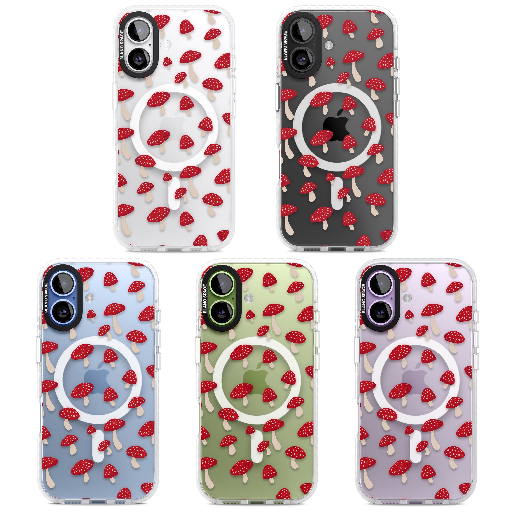 Magical Mushroom Pattern iPhone 17 Impact Pro Clear Phone Case APT Impact Protection