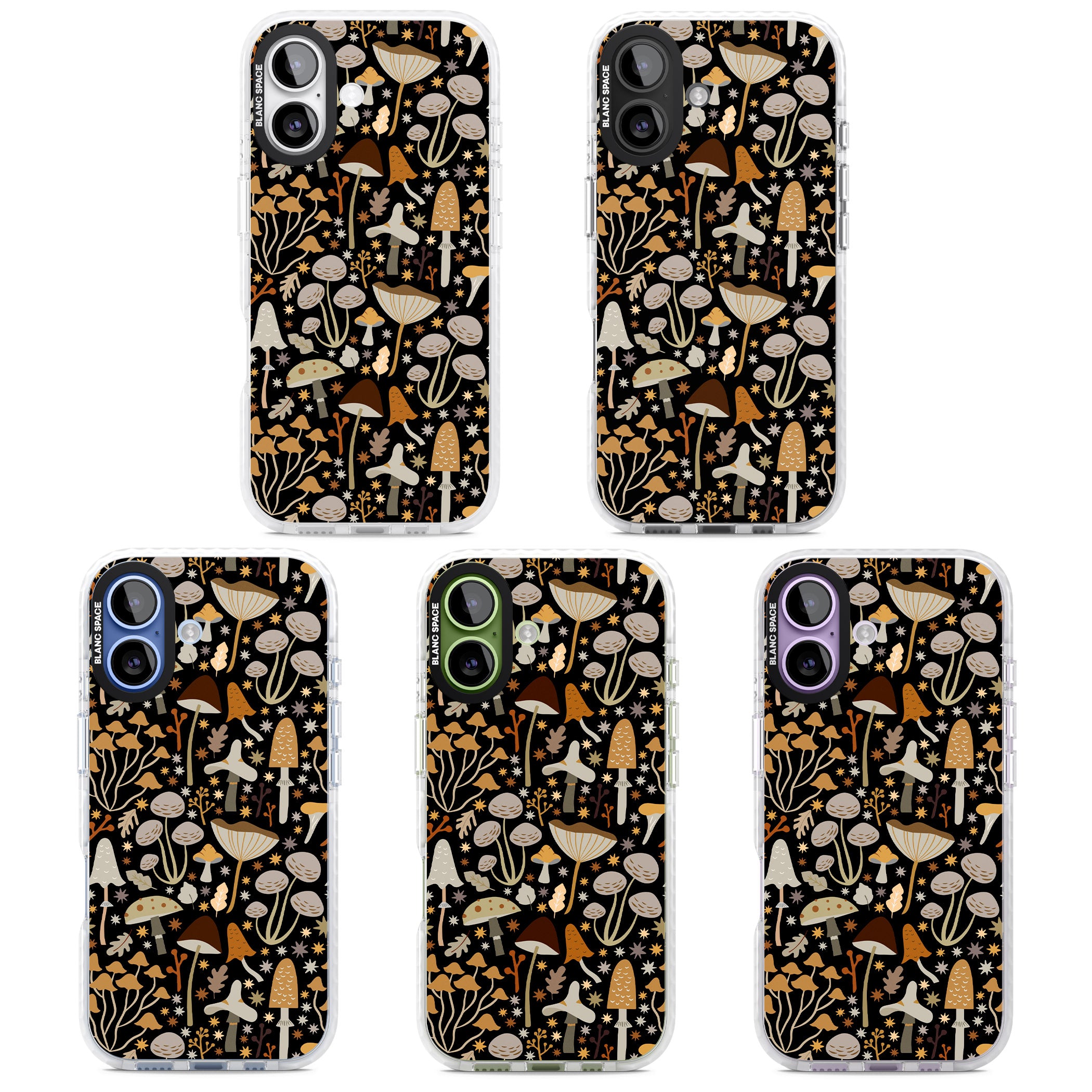 Mushroom Dream Pattern iPhone 17 Impact Pro Clear Phone Case APT Impact Protection