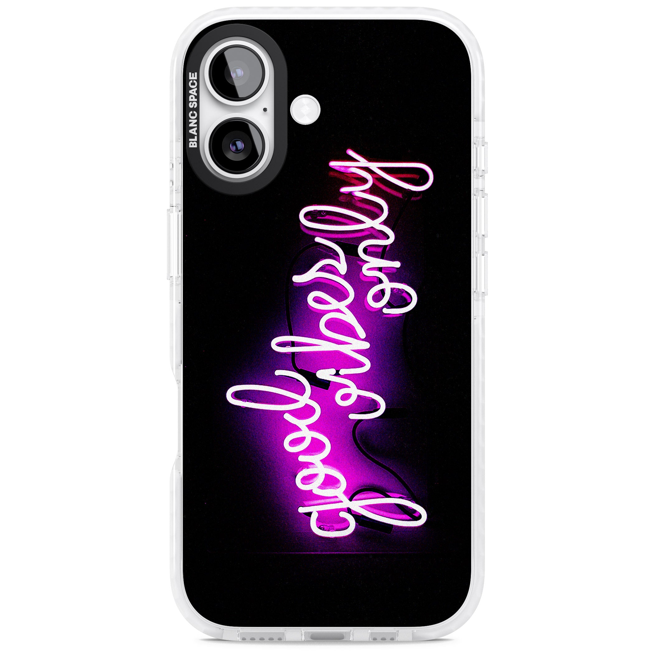 Good Vibes Only Neon Glow iPhone 17 Impact Pro Clear Phone Case