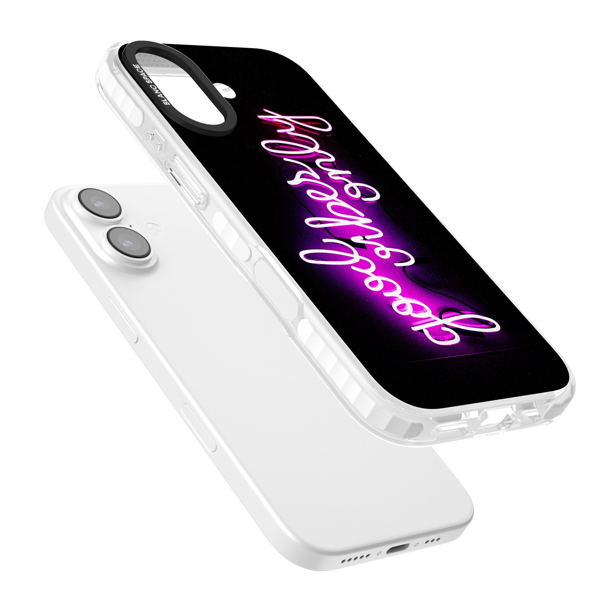 Good Vibes Only Neon Glow iPhone 17 Impact Pro Clear Phone Case Colours
