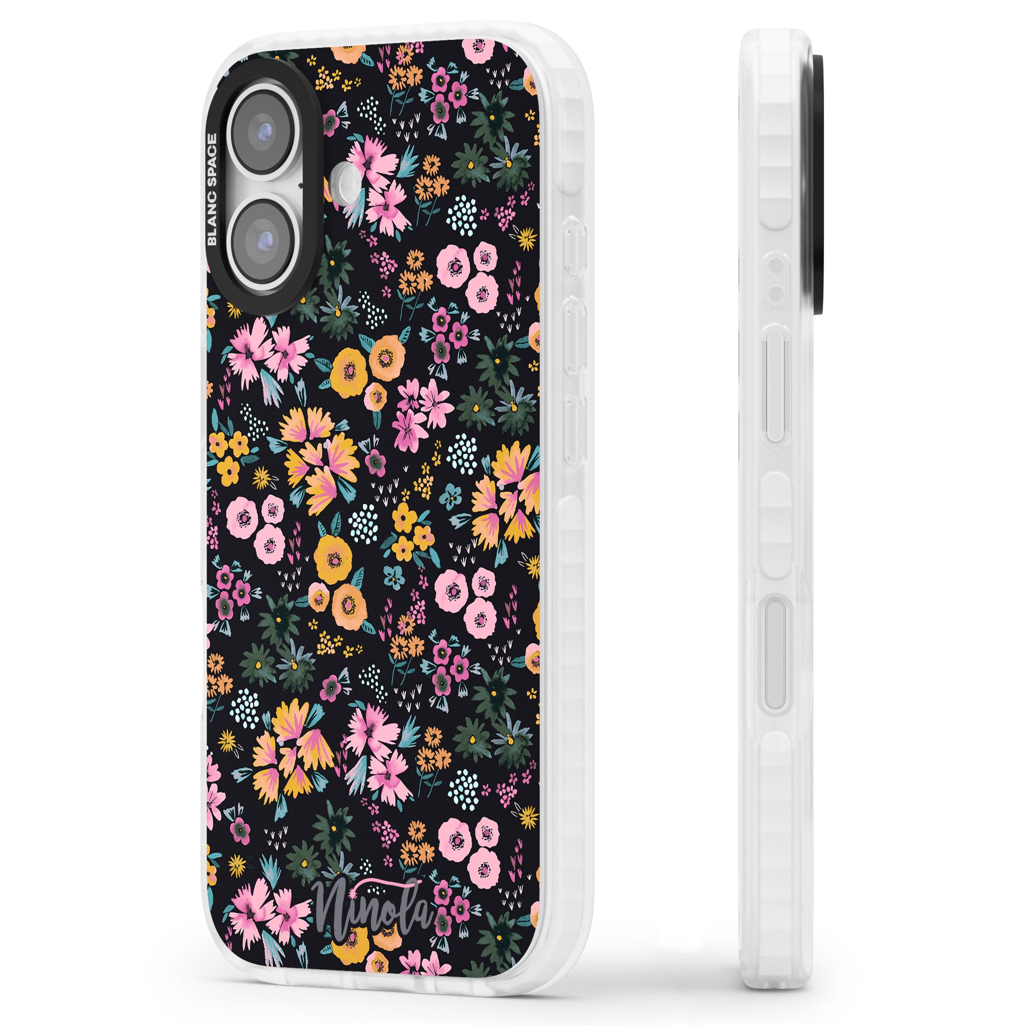 Blossom Field iPhone 17 Impact Pro Clear Phone Case Side Profile