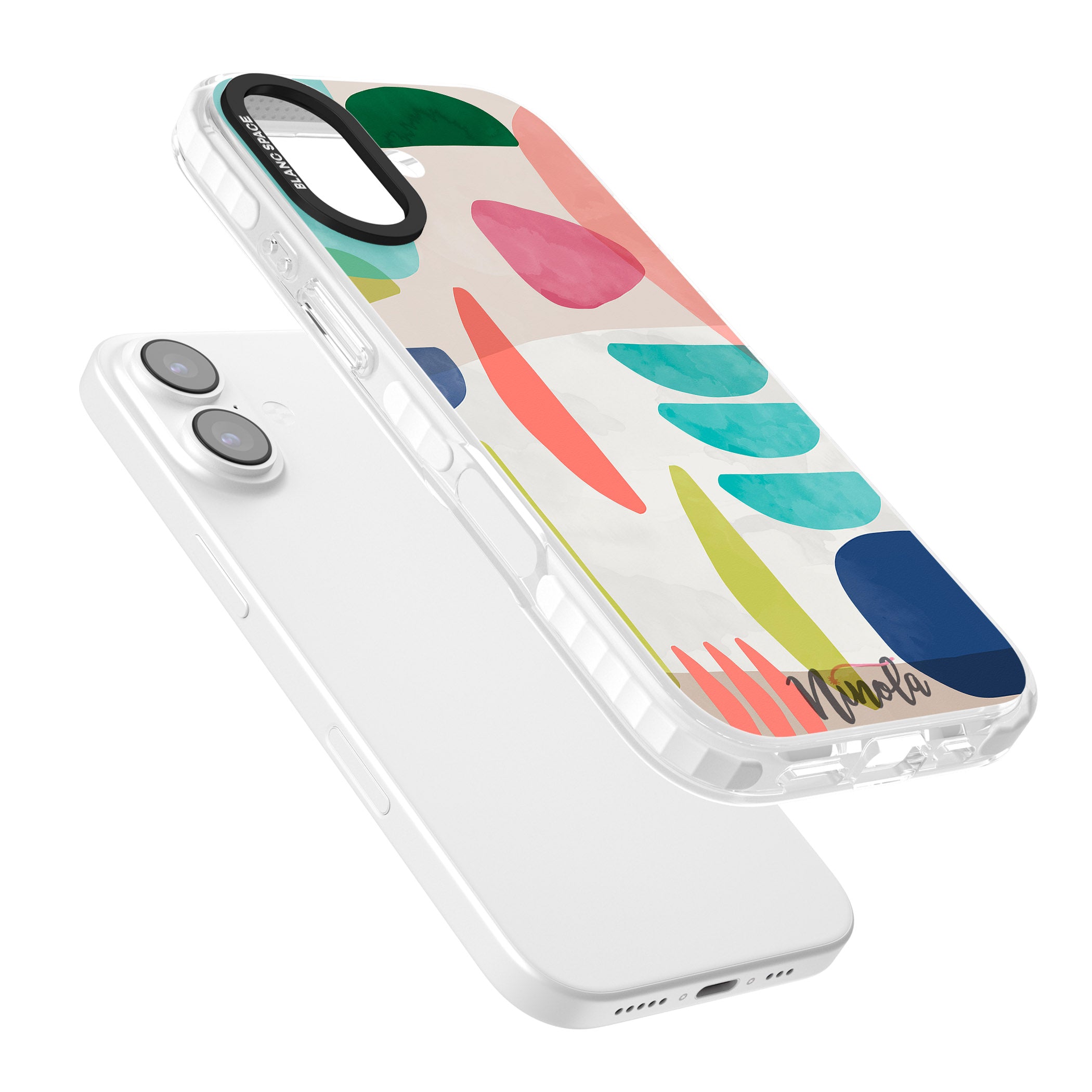 Bold Colorful Shapes iPhone 17 Impact Pro Clear Phone Case Colours