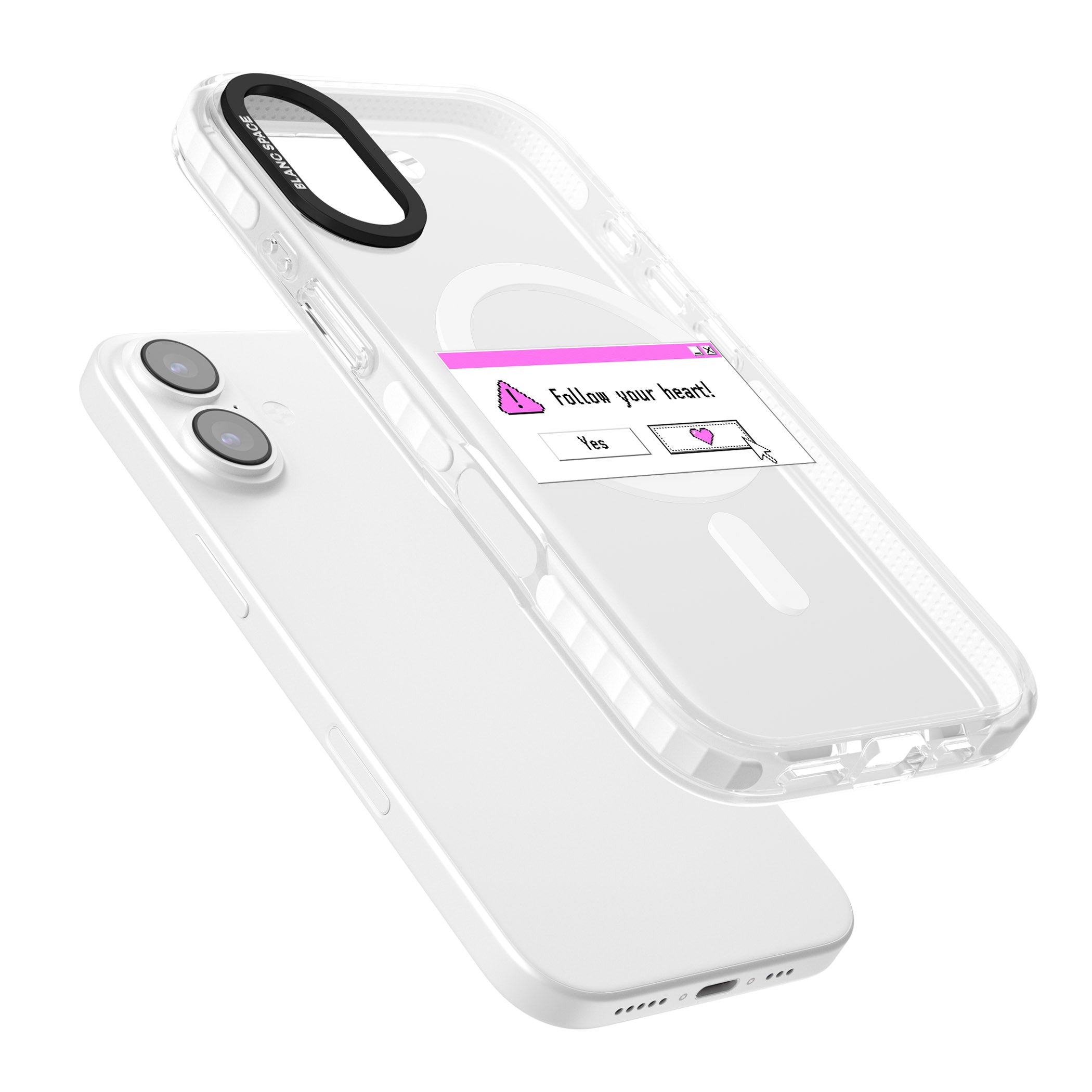 Follow Your Heart.Exe iPhone 17 Impact Pro Clear Phone Case Colours