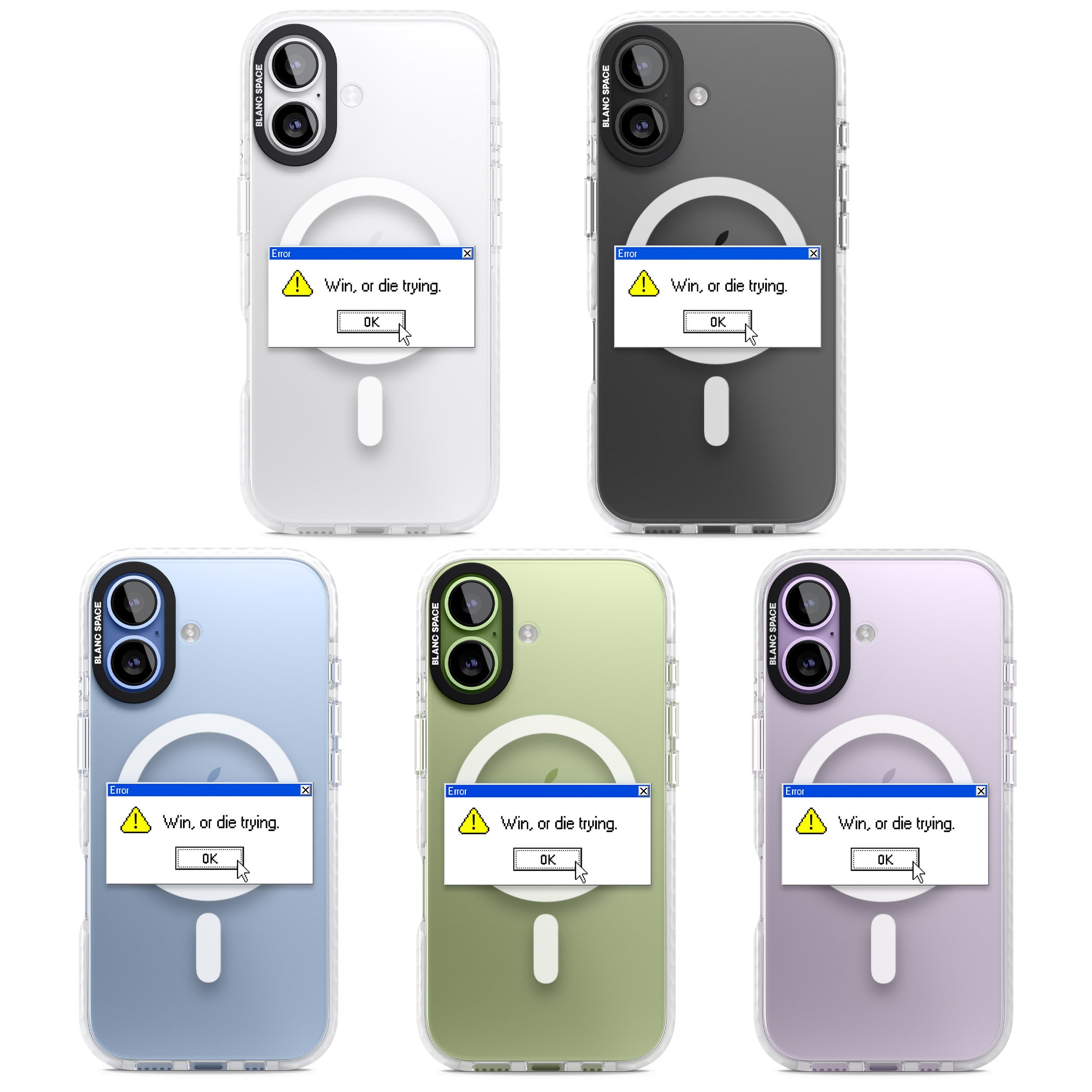 Win Or Die Trying Exe iPhone 17 Impact Pro Clear Phone Case APT Impact Protection