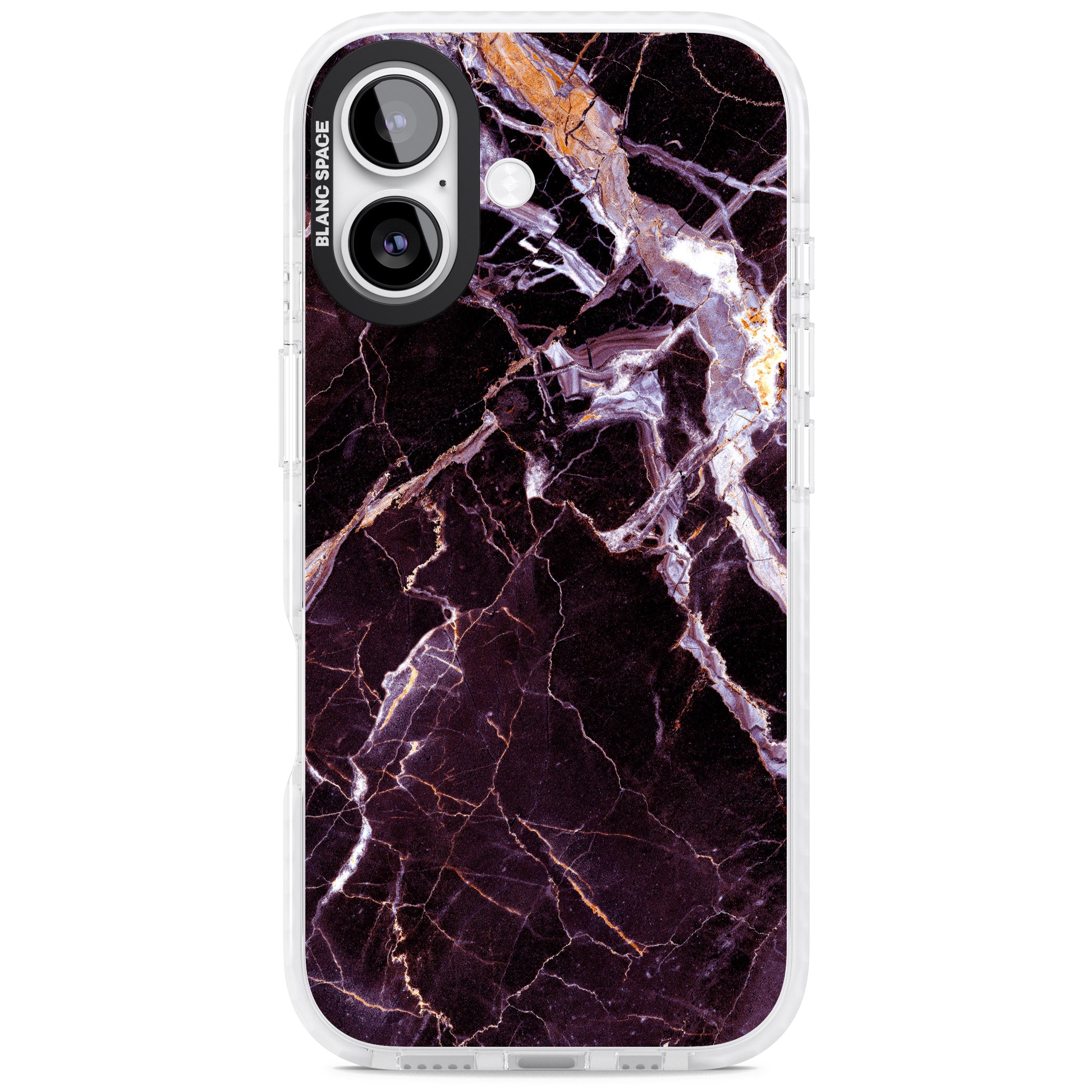 Violet Shatter Marble iPhone 17 Impact Pro Clear Phone Case