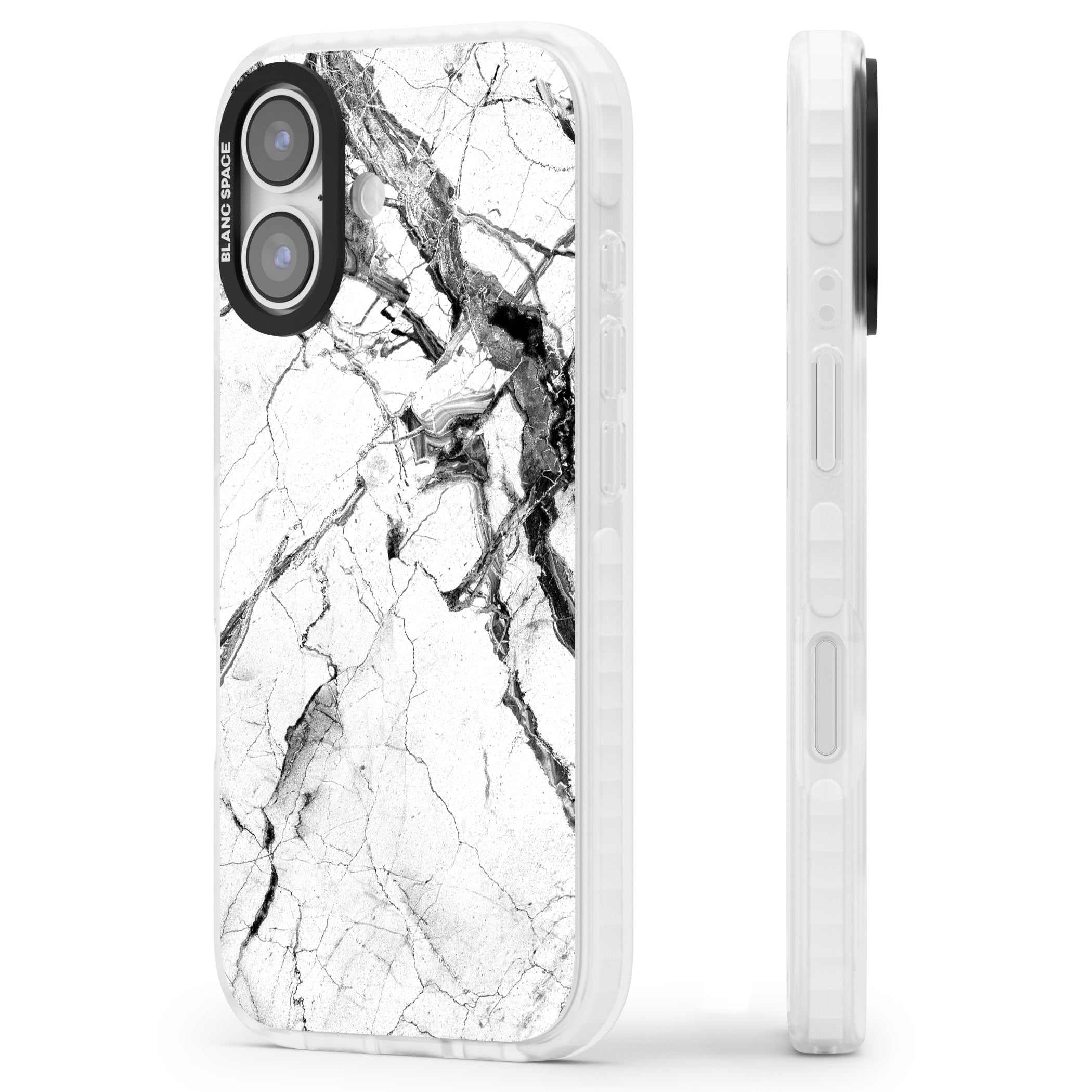 Storm Marble iPhone 17 Impact Pro Clear Phone Case Side Profile