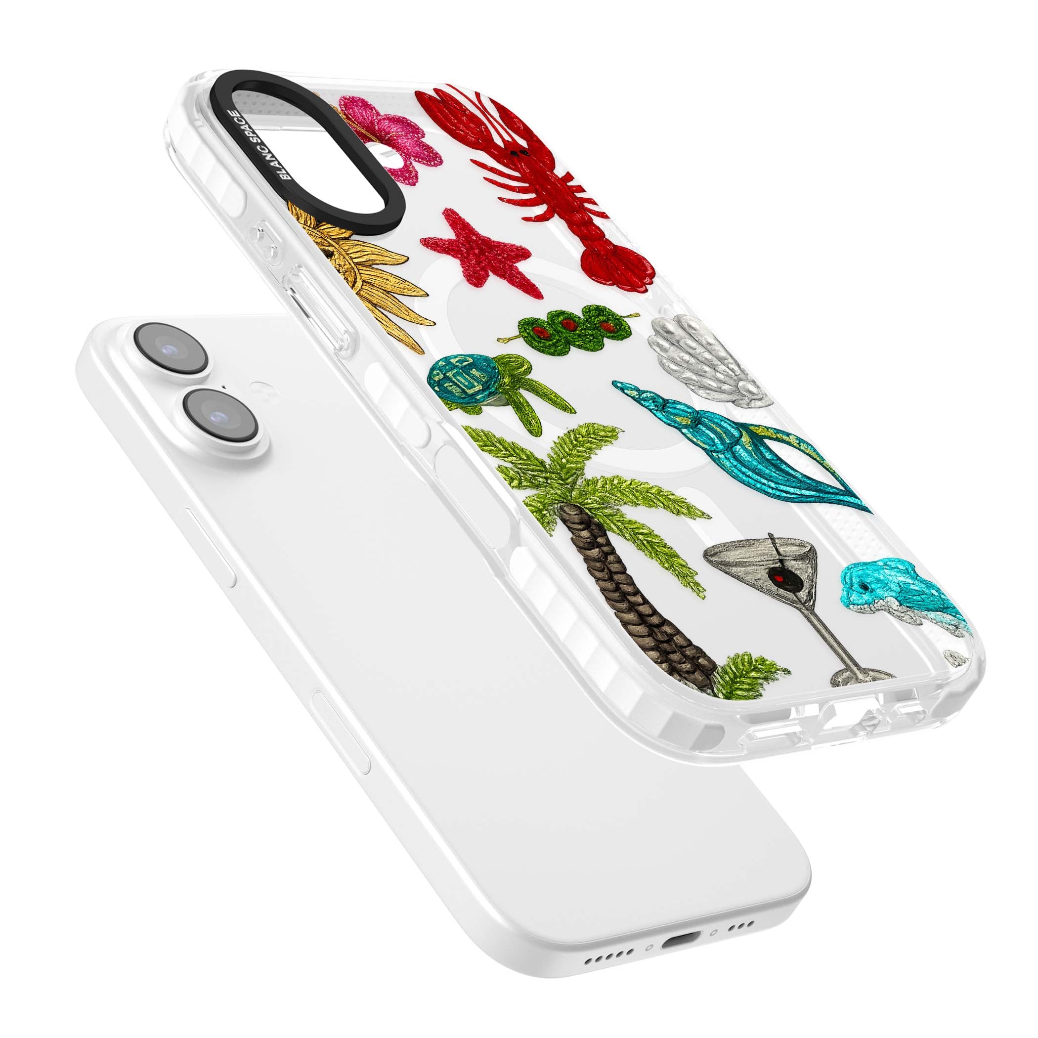 Painted Coastal Pattern coastal iPhone case | Impact Magsafe case for iPhone 17